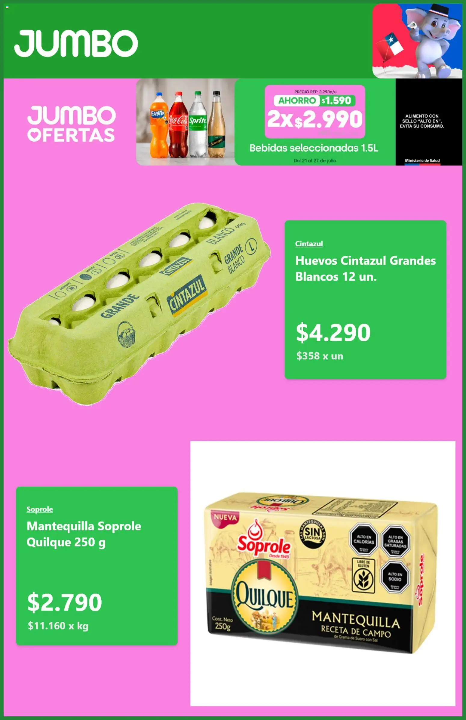 Jumbo Ofertas │ válido desde el 20.07.2026 | Página: 5 | Productos: Sal, Huevos, Crema