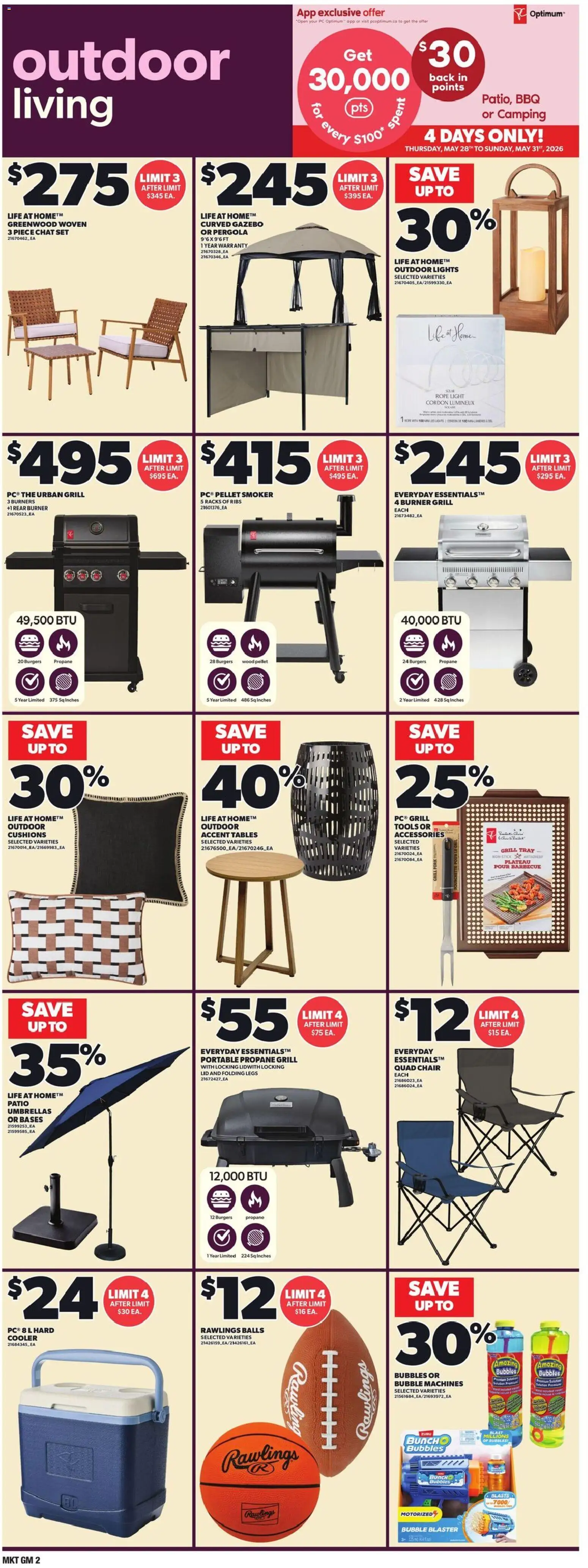 Loblaws flyer valid from 28.05.2026 | Page: 16 | Products: PC, Grill, Chair