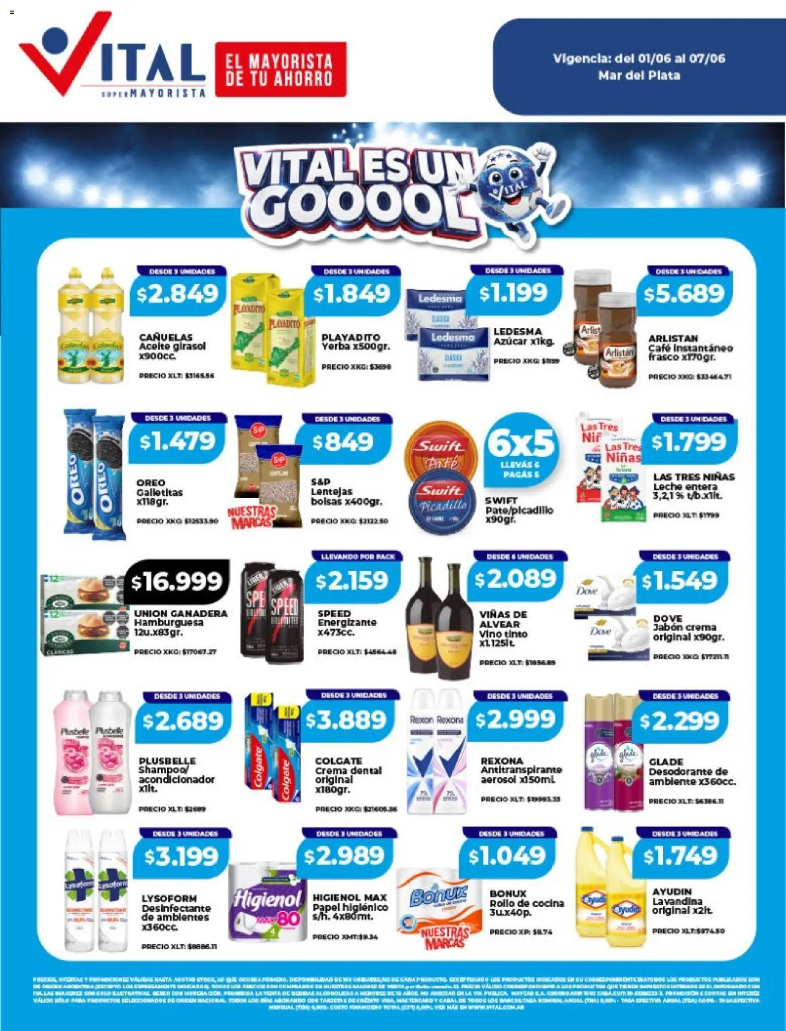 Vital - Ofertas - Mar del Plata │ válido desde el 01.06.2026 | Página: 1 | Productos: Lentejas, Aceite, Acondicionador, Crema