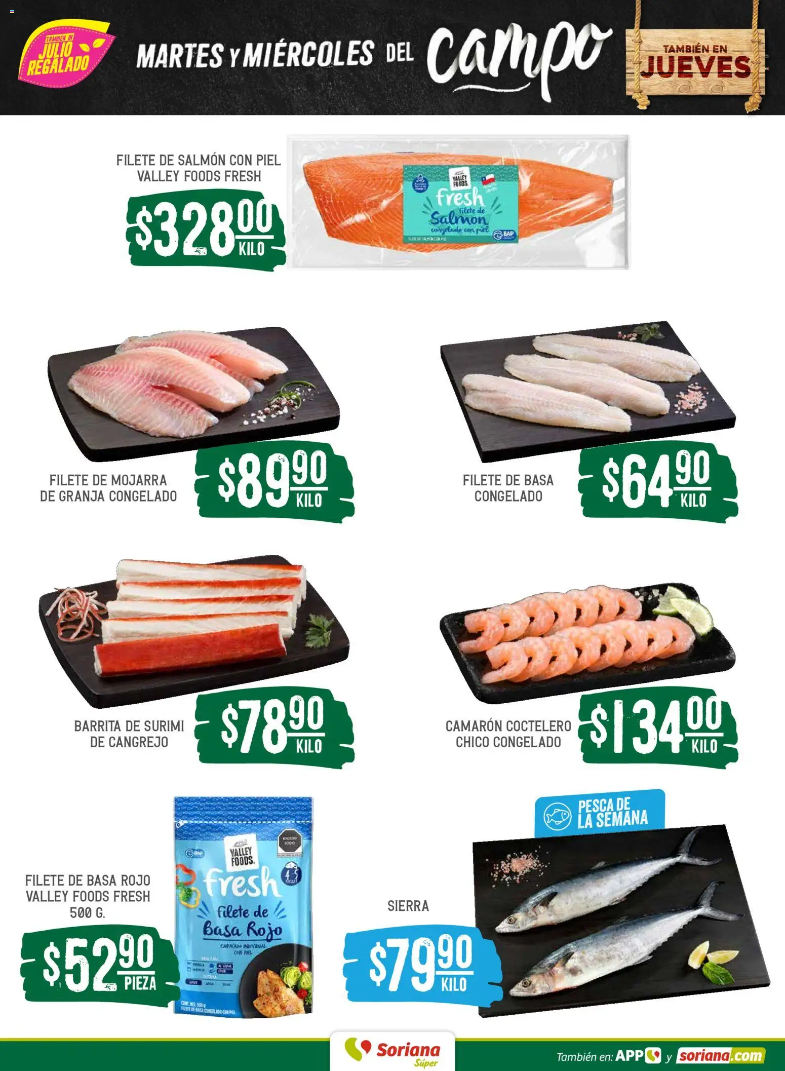 Nuevas ofertas de Soriana válidas en toda la República Mexicana desde el 26.05.2026. ¡Encuentra las mejores ofertas en Soriana Martes y Miércoles del Campo Súper: Tamaulipas (excepto Cd. Victoria y Tampico)! | Página: 5 | Productos: Sierra