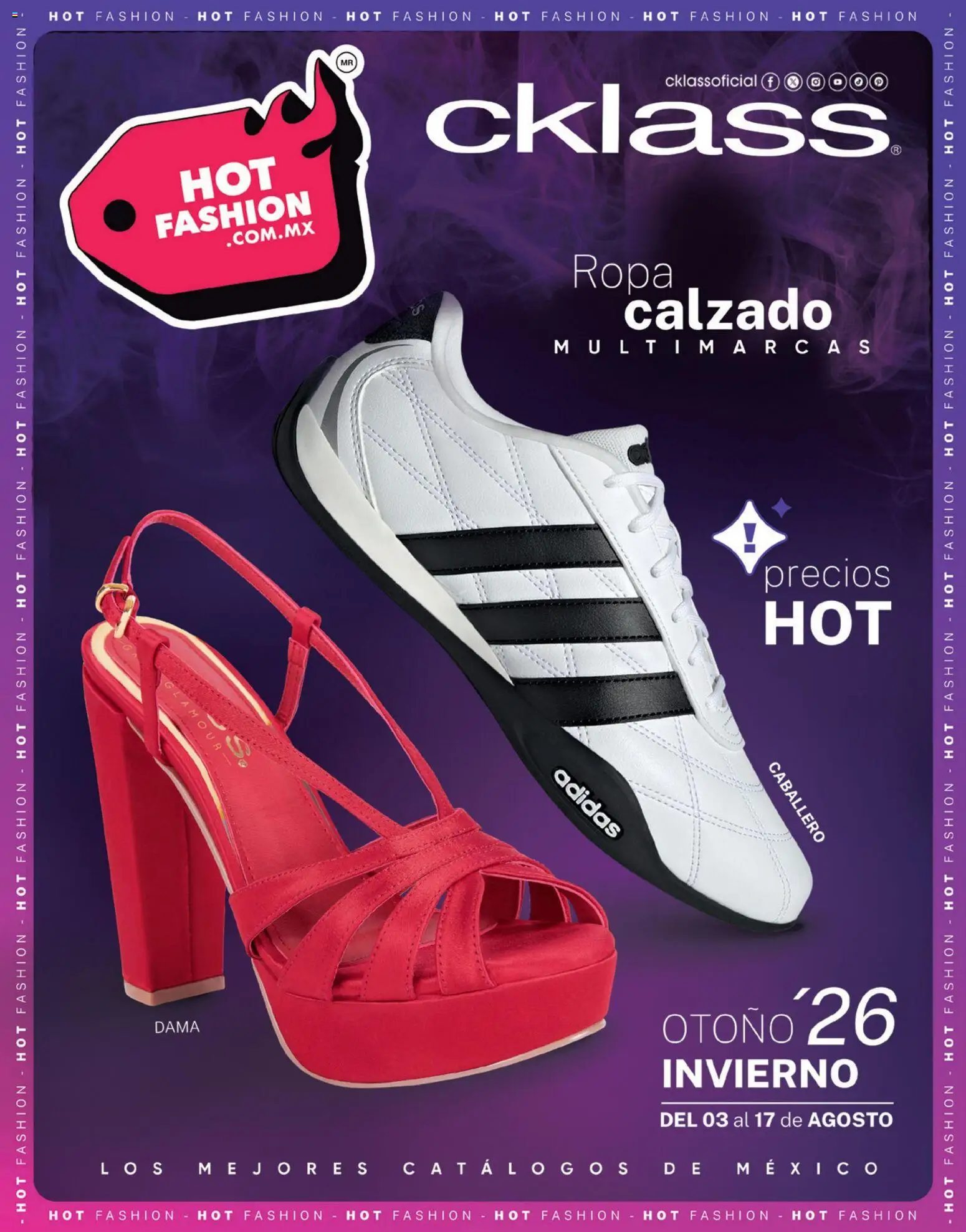 Nuevas ofertas de Cklass válidas en toda la República Mexicana desde el 03/08/2026. ¡Encuentra las mejores ofertas en Cklass catálogo Hot Fashion Calzado! | Página: 1 | Productos: Ropa