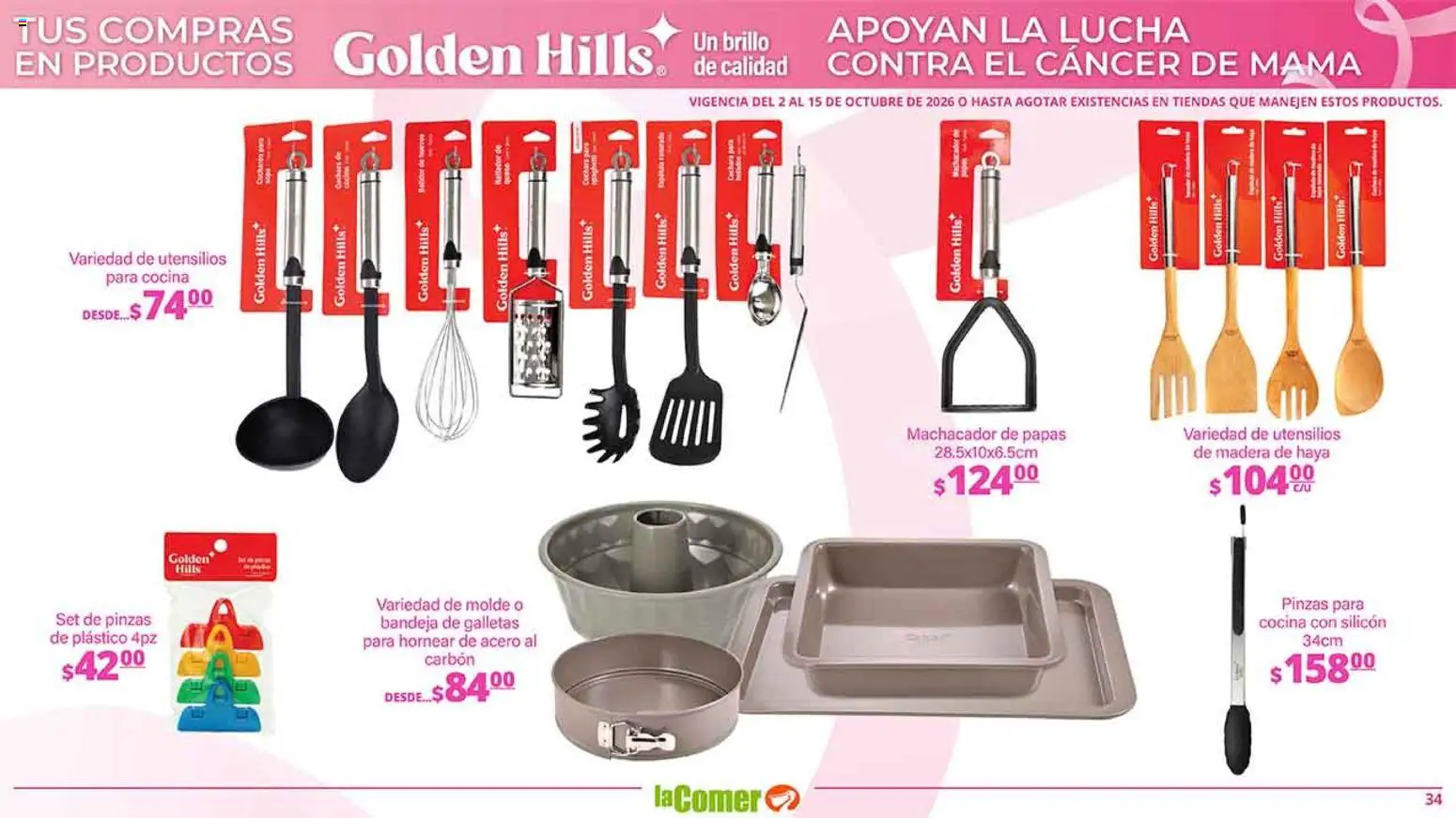 Nuevas ofertas de La Comer válidas en toda la República Mexicana desde el 02/10/2026. ¡Encuentra las mejores ofertas en La Comer folleto es la tienda rosa! | Página: 34