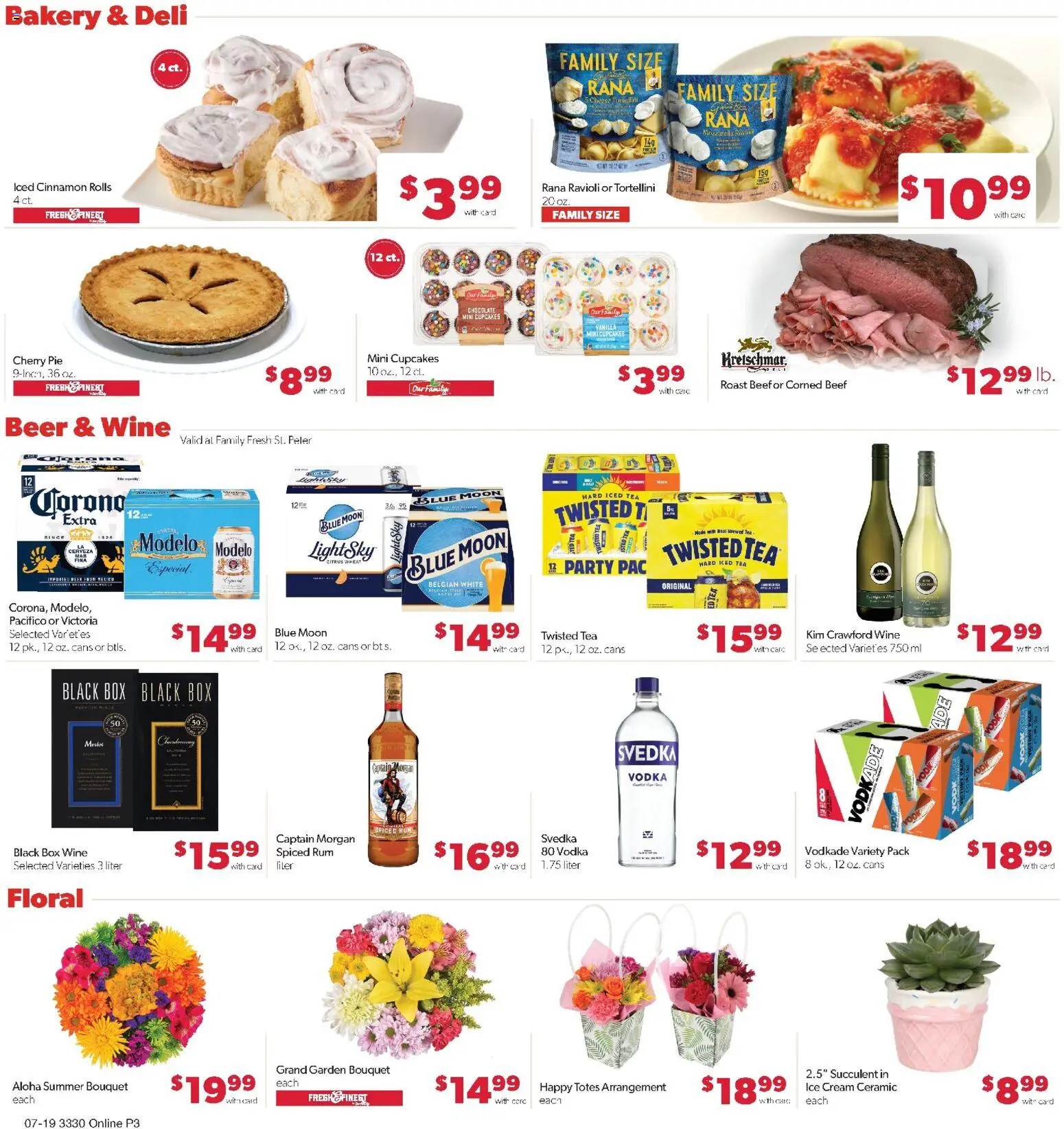 Family Fare Weekly Ad - MN - valid from 07/19/2026 | Page: 8 | Products: Bakery, Beer, Beef, Cream