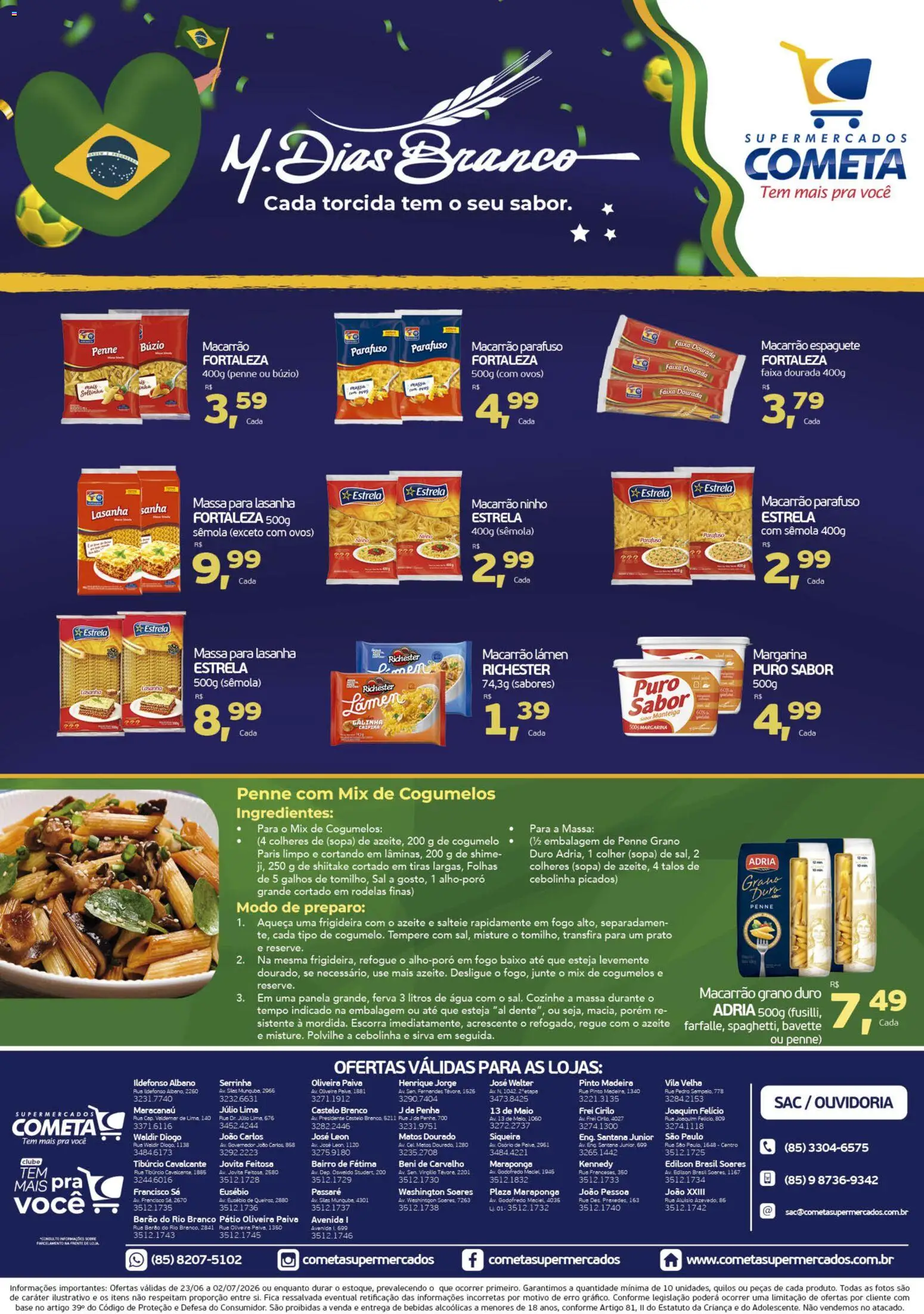 Cometa Supermercados Folheto - válido de 23/06/2026 | Página: 2 | Produtos: Panela, Maiô, Ovos, Azeite