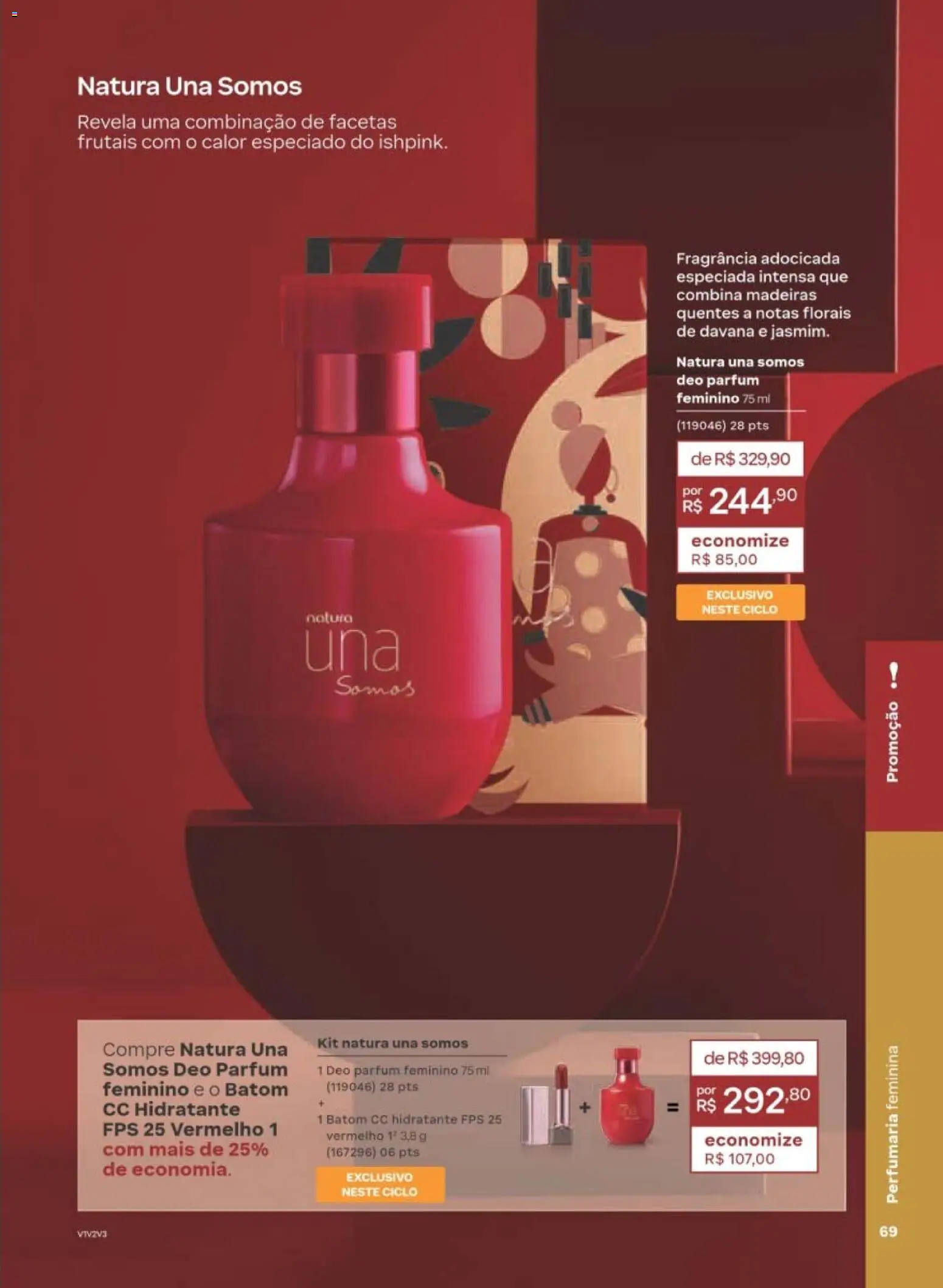 Natura Folheto - válido de 29/06/2026 | Página: 69 | Produtos: Fragrância, Madeiras, Batom