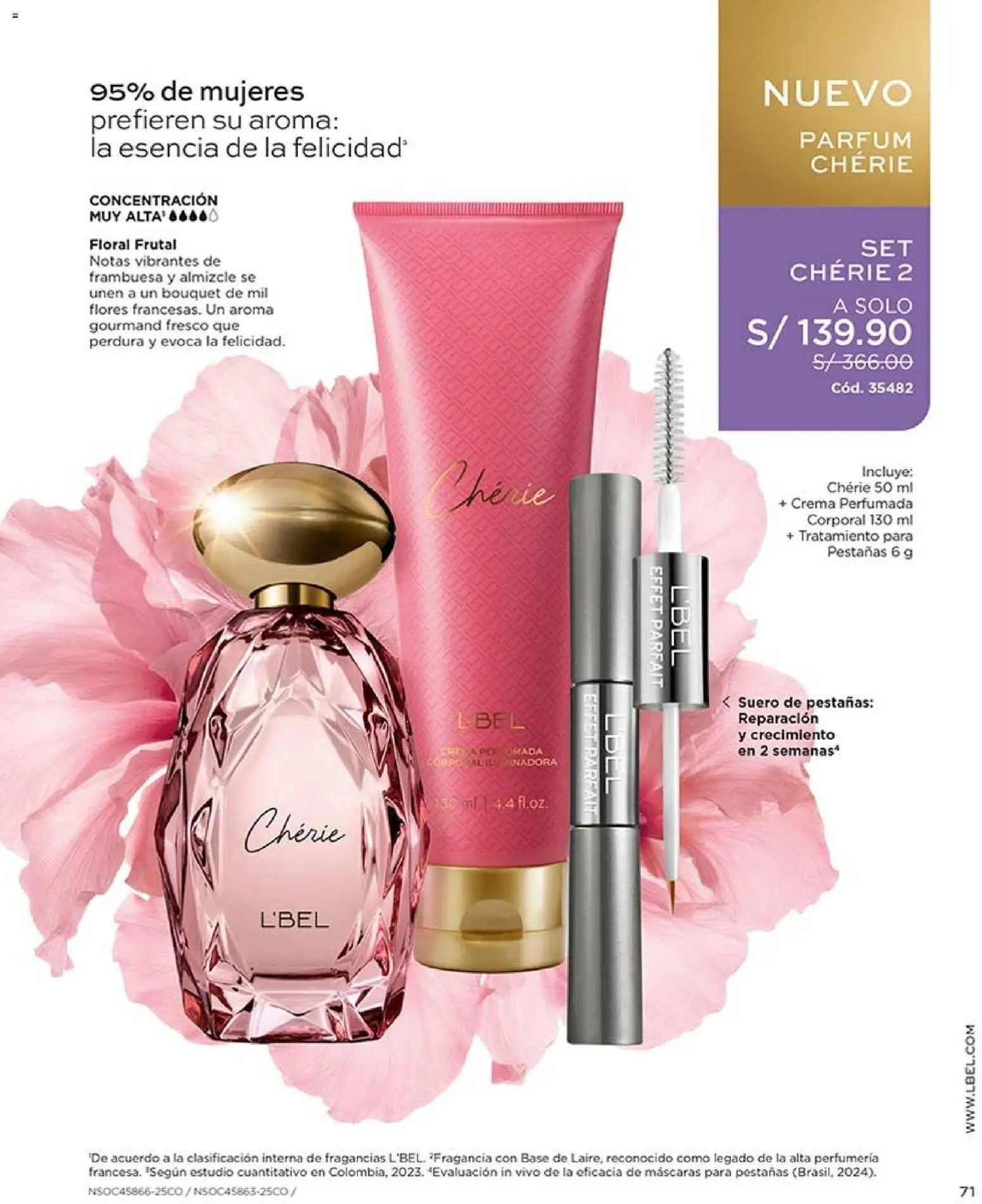 Catálogo L'Bel válido desde 11/07/2026 | Página: 71 | Productos: Crema, Flores