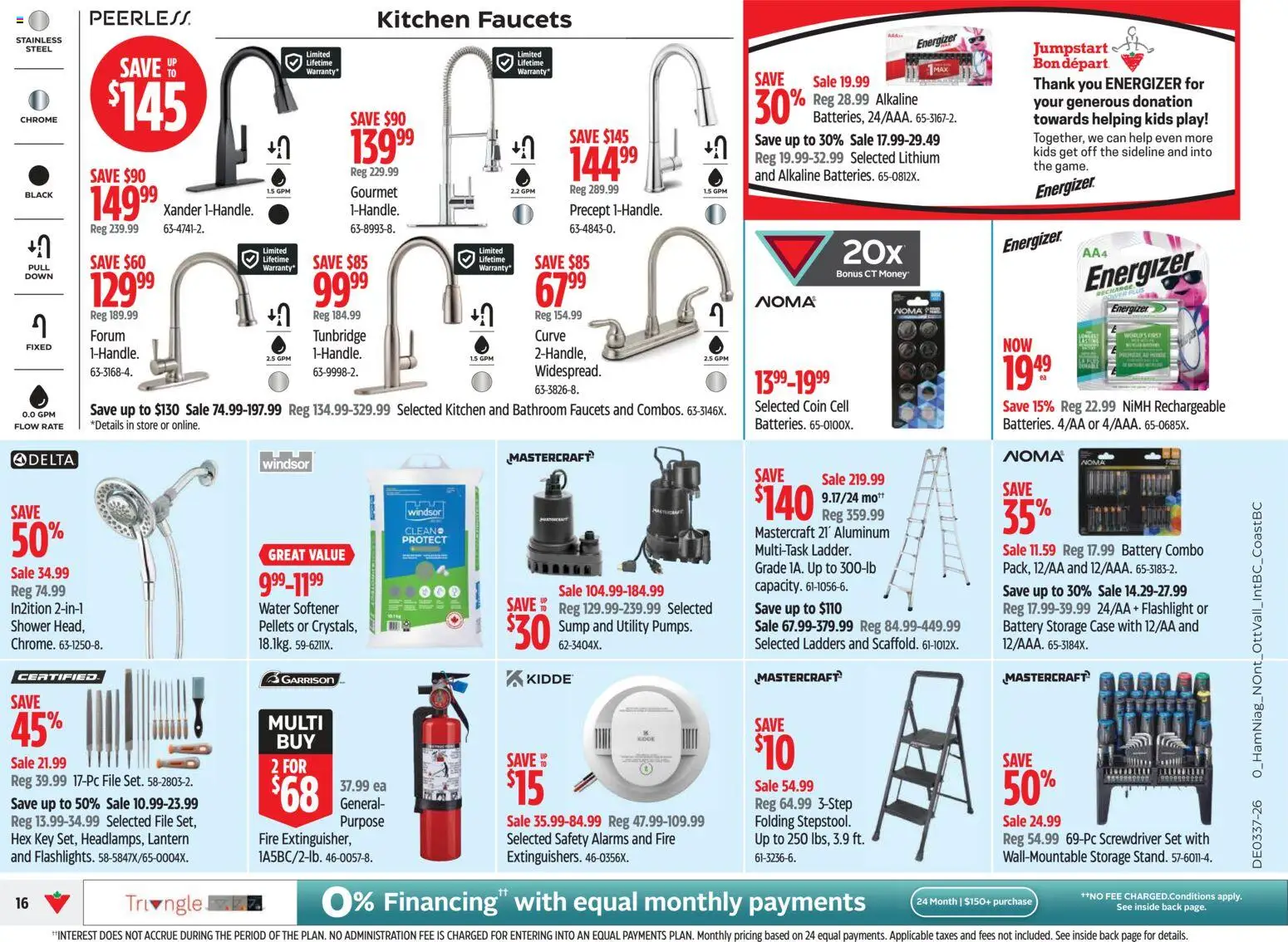 Canadian Tire flyer valid from Sep 10, 2026 | Page: 16 | Products: Water, Case, Battery, Shower