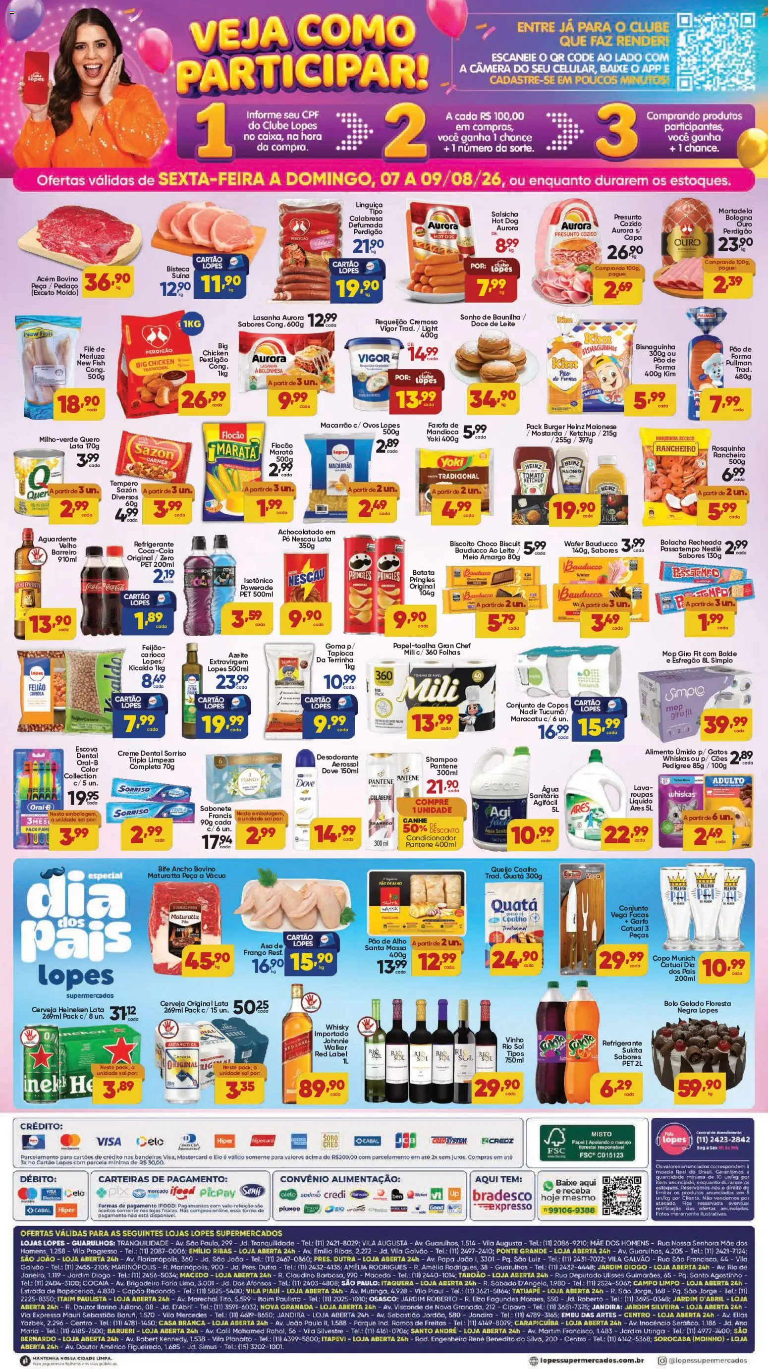 Lopes Supermercados Folheto - válido de 07/08/2026 | Página: 2 | Produtos: Mandioca, Baunilha, Massa, Copos