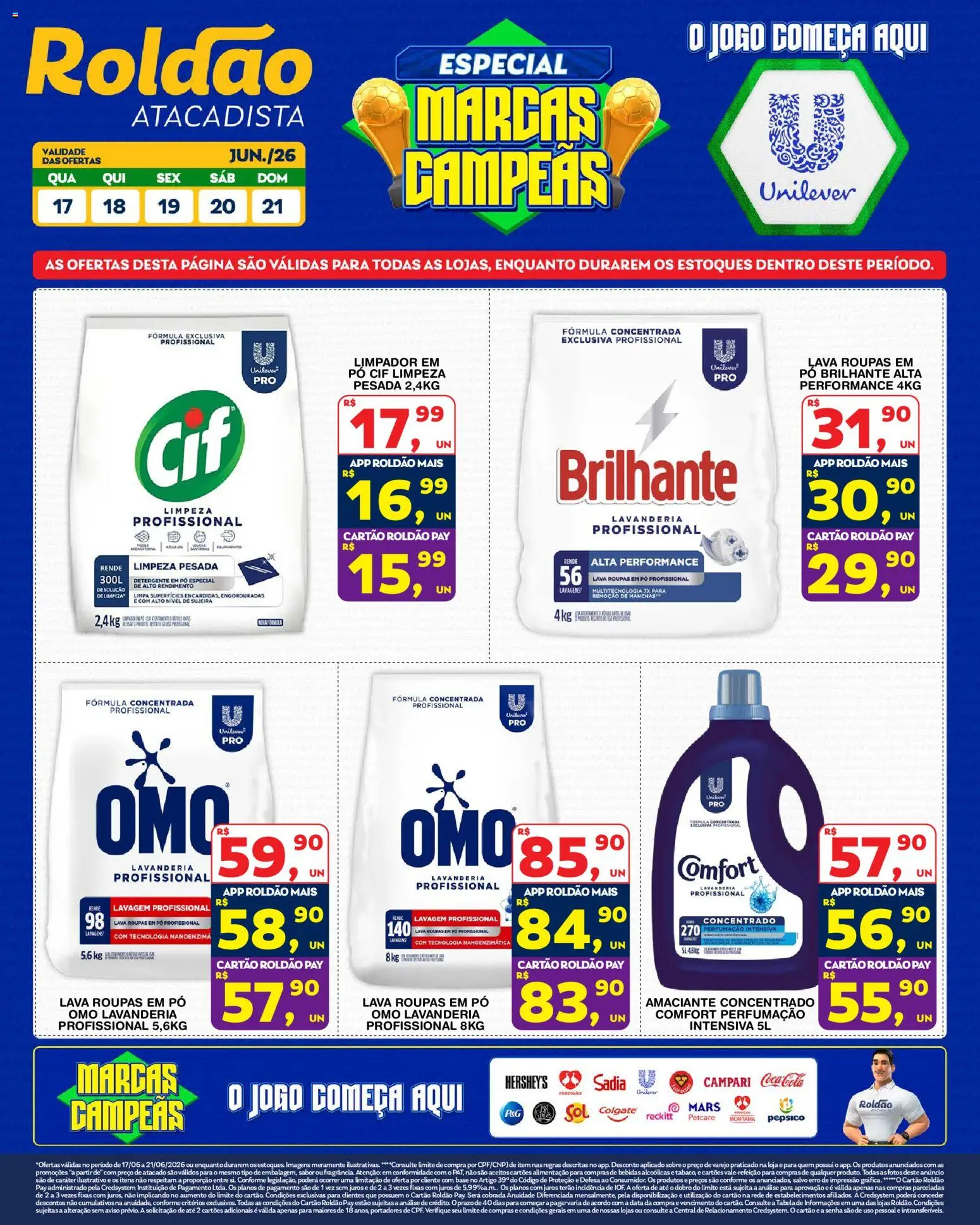 Roldão Folheto - válido de 17.06.2026 | Página: 4 | Produtos: Pó, Base, Roupas, Campari