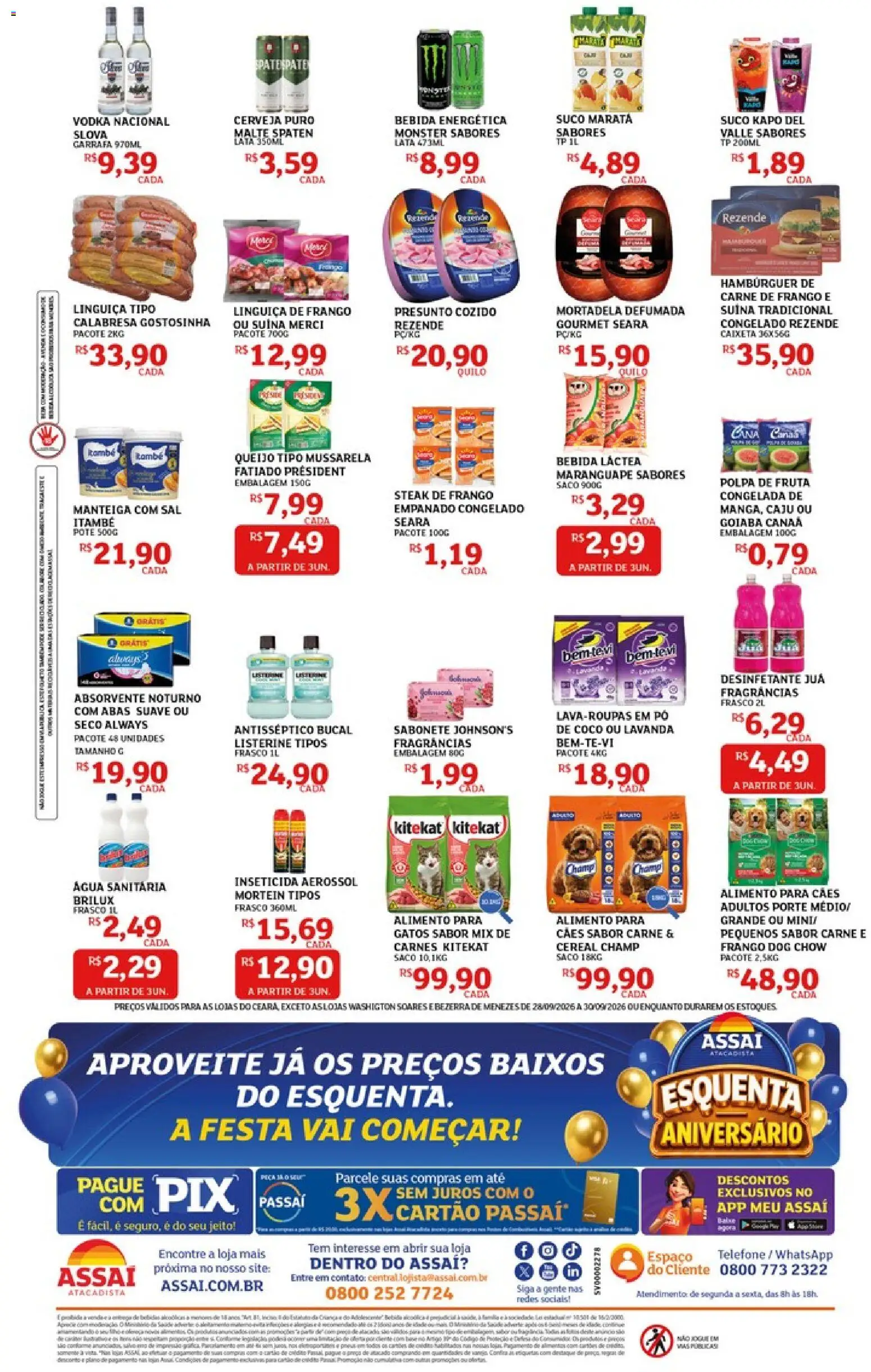 Assaí Atacadista Folheto - válido de 28/09/2026 | Página: 2 | Produtos: Pó, Suco, Água, Inseticida