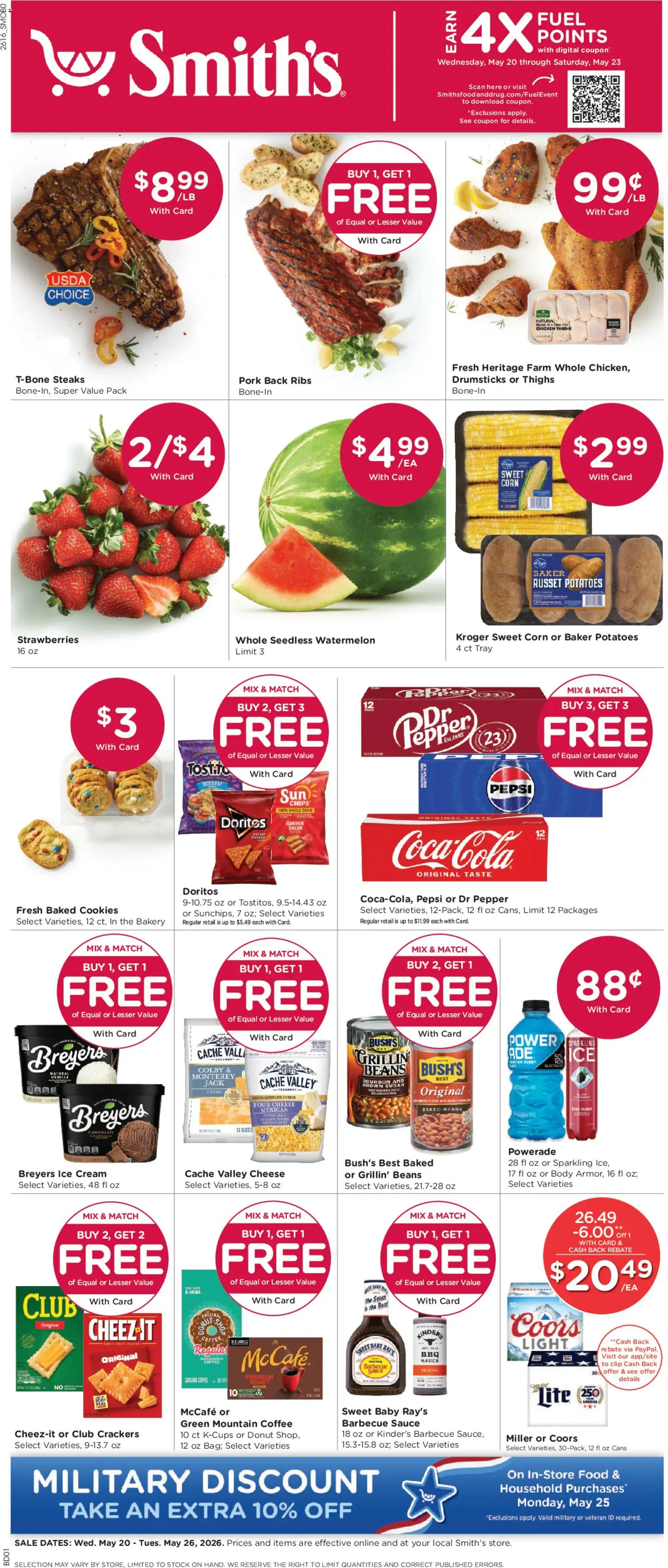 Smith's Weekly Ad - ID - valid from 20.05.2026 | Page: 1 | Products: Cream, Cookies, Sauce, Pepper