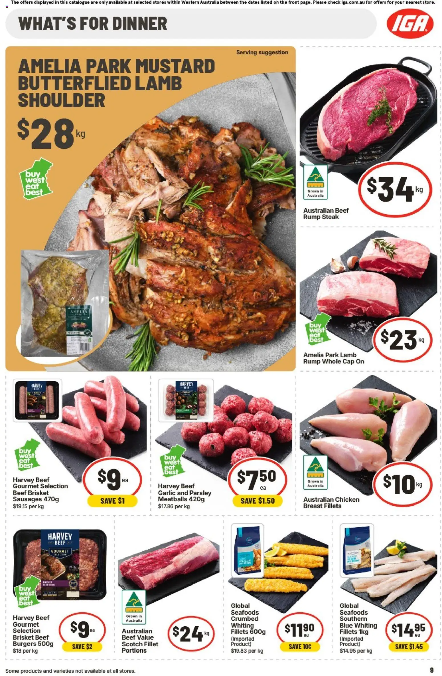 IGA catalogue - valid from 26/08/2026 | Page: 9 | Products: Burgers, Lamb, Parsley, Fillet