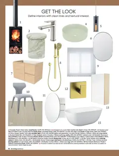 Preview of Bunnings Warehouse Magazine October - valid from 01/10/2026 | Page: 72 | Products: Dining chair, Shower, Mirror, Pendant
