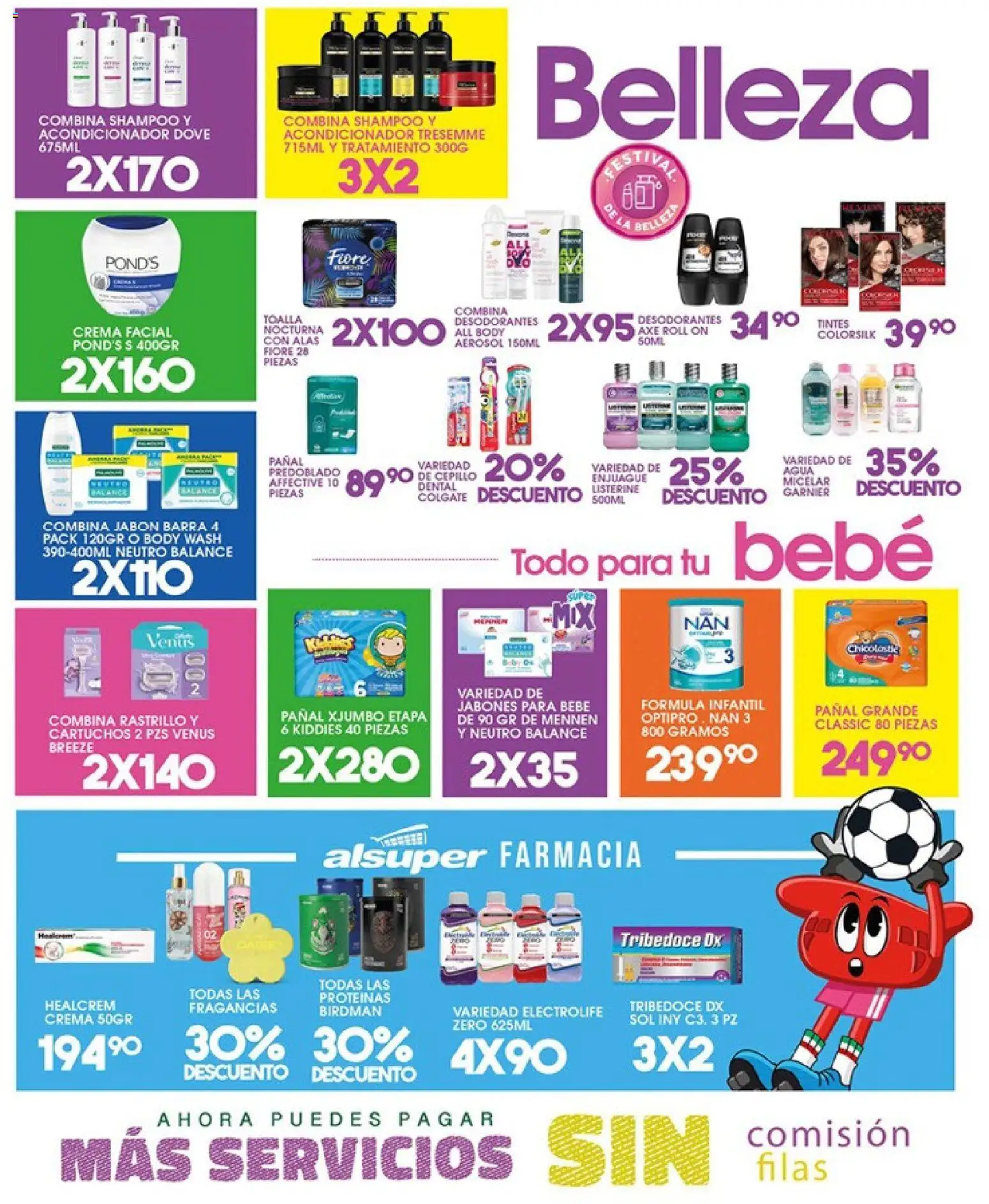 Nuevas ofertas de Alsuper válidas en toda la República Mexicana desde el 12.06.2026. ¡Encuentra las mejores ofertas en Alsuper folleto Torreon! | Página: 4 | Productos: Agua, Barra, Acondicionador, Agua micelar