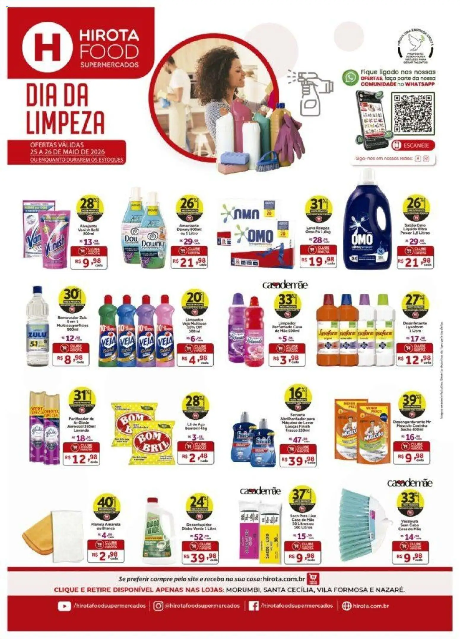 Hirota Food Folheto - válido de 25.05.2026 | Página: 1 | Produtos: Maiô, Faca, Vanish, Omo líquido
