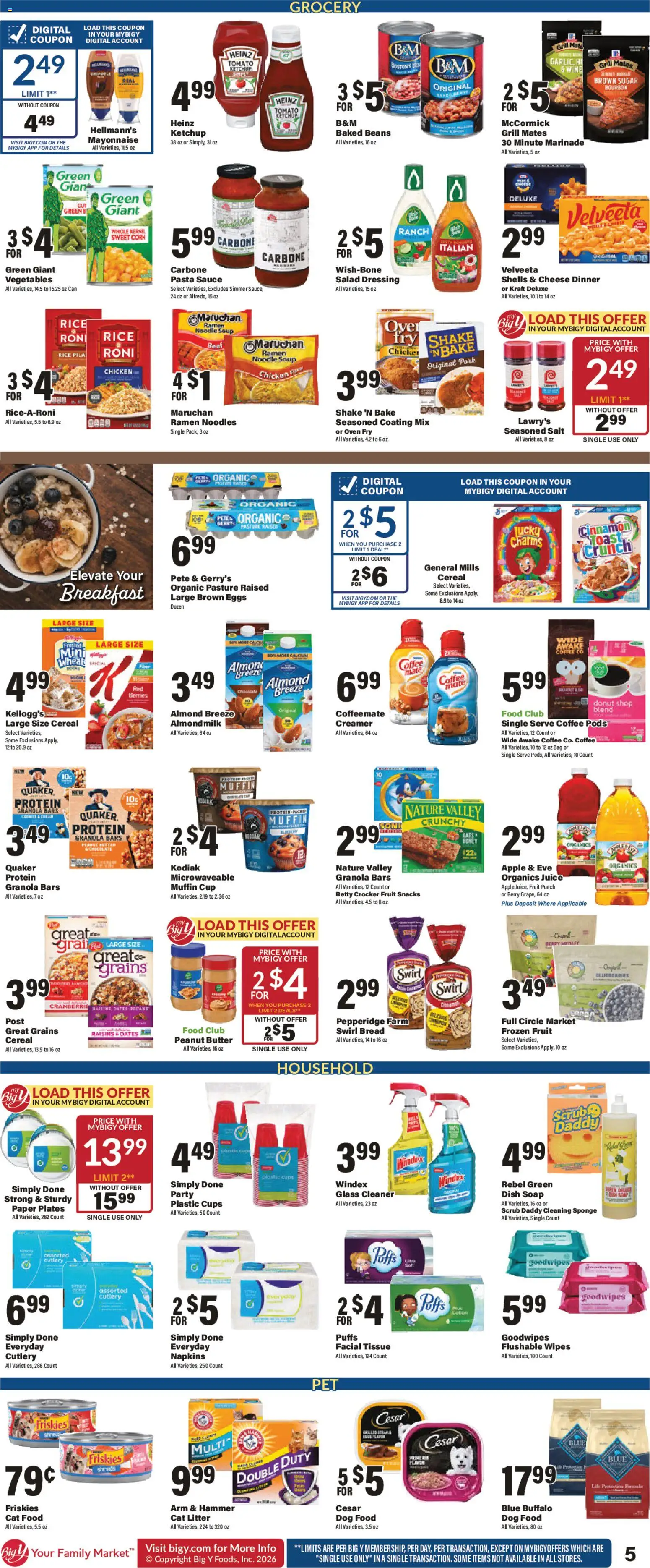 Big Y Weekly Ad - valid from 08/06/2026 | Page: 8 | Products: Dog Food, Soap, Noodles, Salt
