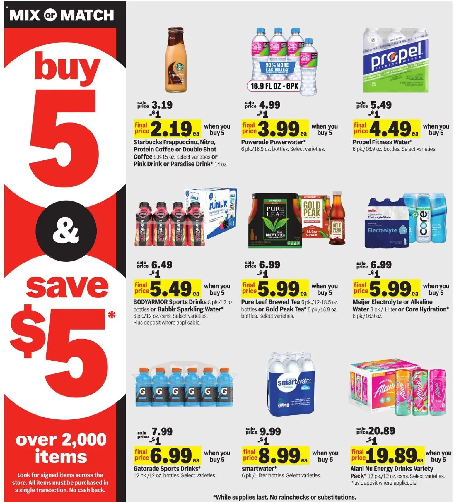 Meijer Weekly Ad - valid from 09/02/2026 | Page: 13 | Products: Coffee, Tea, Protein, Water