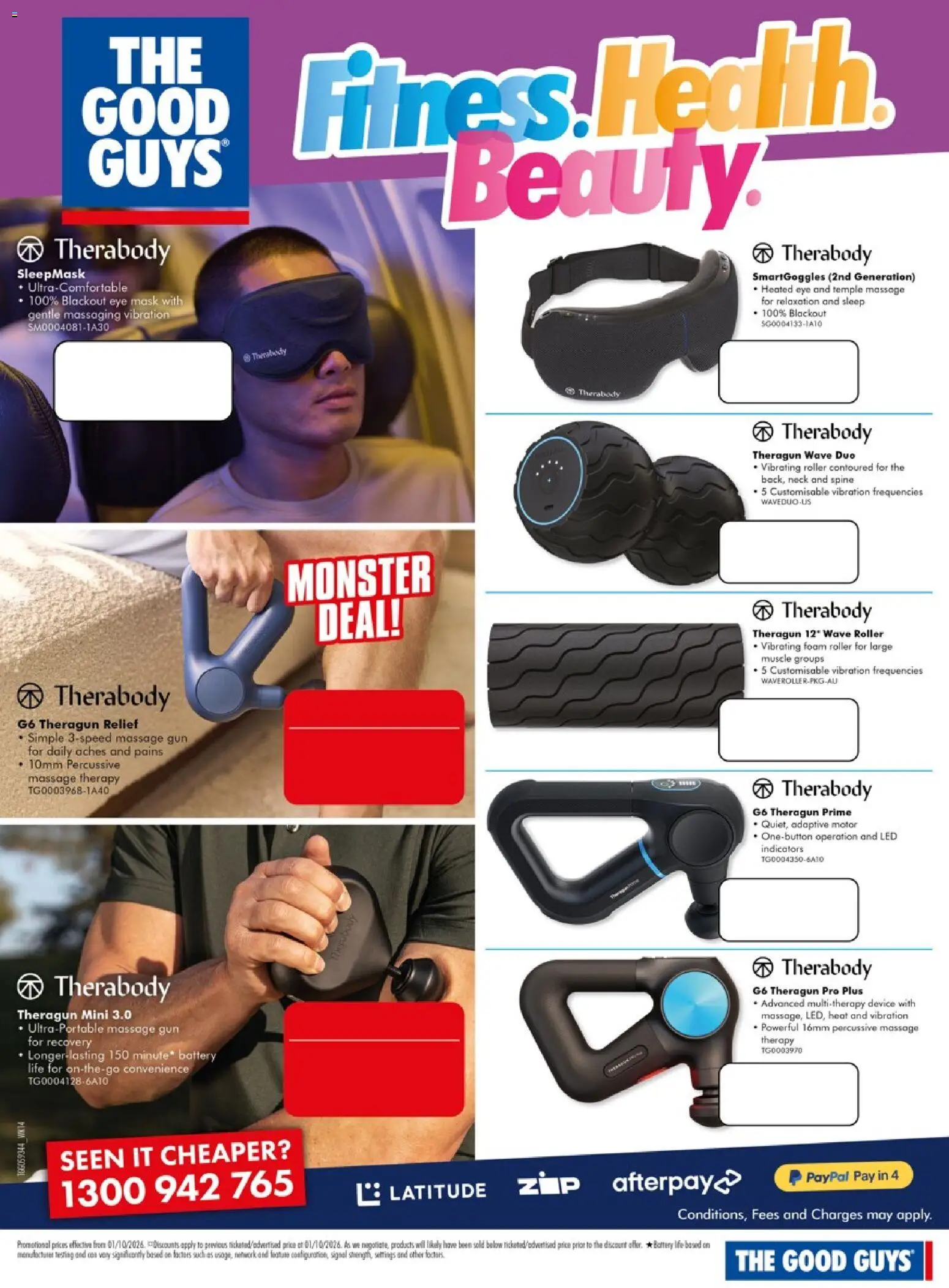 The Good Guys catalogue - valid from 01/10/2026 | Page: 14 | Products: Cot, Battery, Mask, Foam