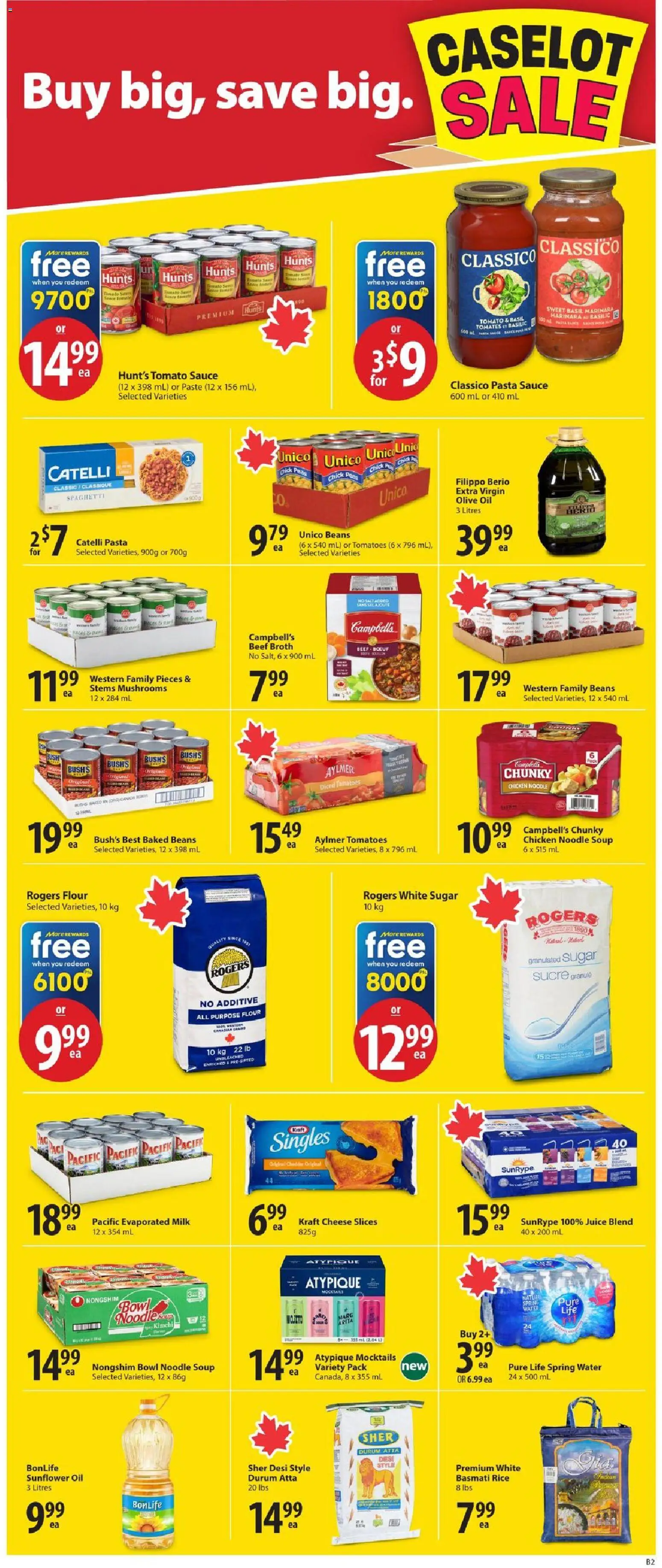 Save on foods flyer valid from Aug 27, 2026 | Page: 4 | Products: Sunflower, Beef broth, Spring water, Chicken