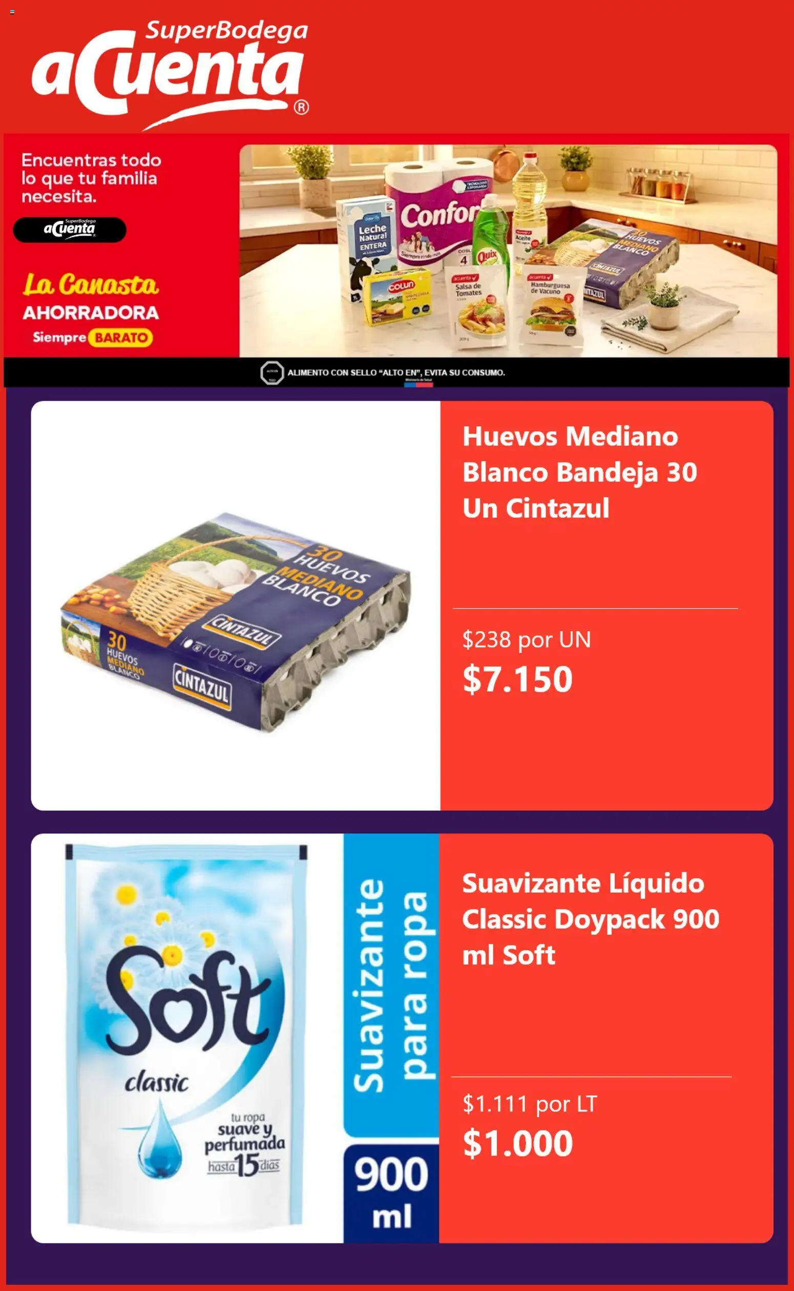 Super Bodega aCuenta Ofertas  │ válido desde el 22.04.2026 | Página: 5 | Productos: Suavizante, Ropa, Leche, Aceite