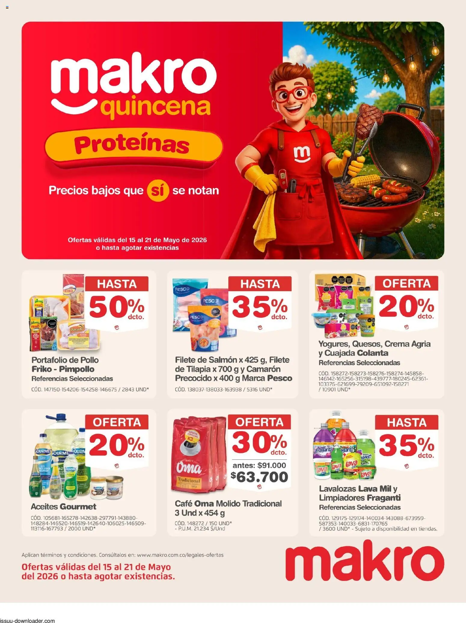 Makro revista - valida desde el 15.05.2026 | Página: 1 | Productos: Pollo, Ducha Bidet, Crema agria, Café