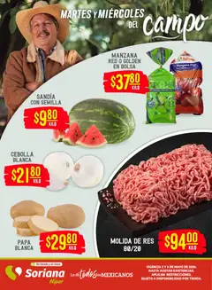 Vista previa de Soriana Martes y Miércoles del Campo Híper: BCS, Son y Sin, nuevo folleto de la tienda, válido en México a partir del 05.05.2026