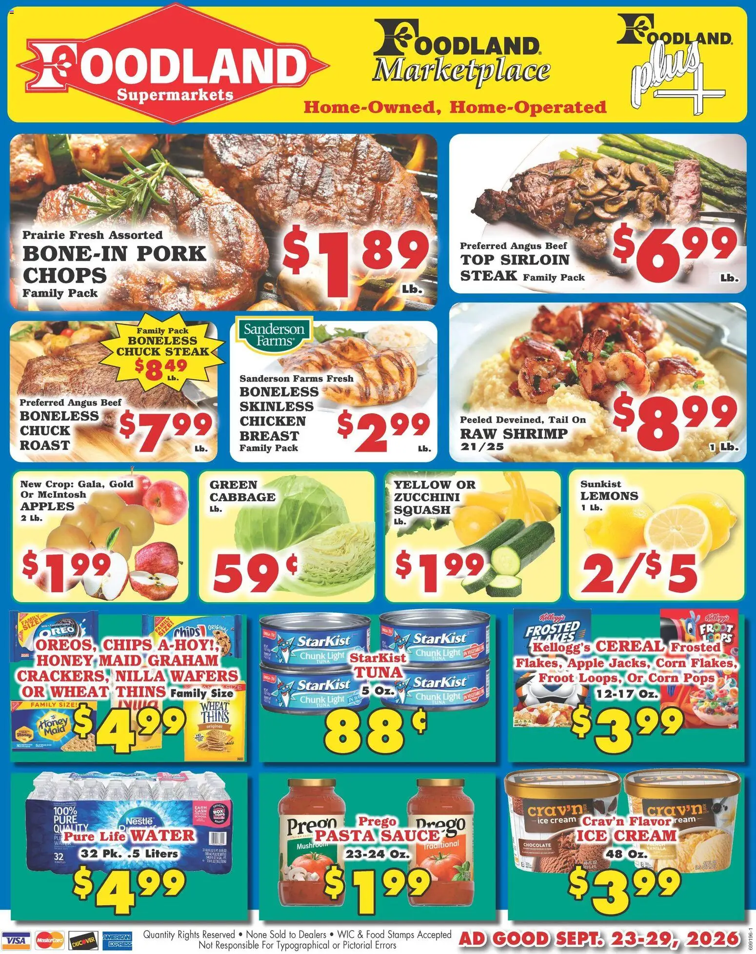 Foodland Wednesday, September 23 Price Drop