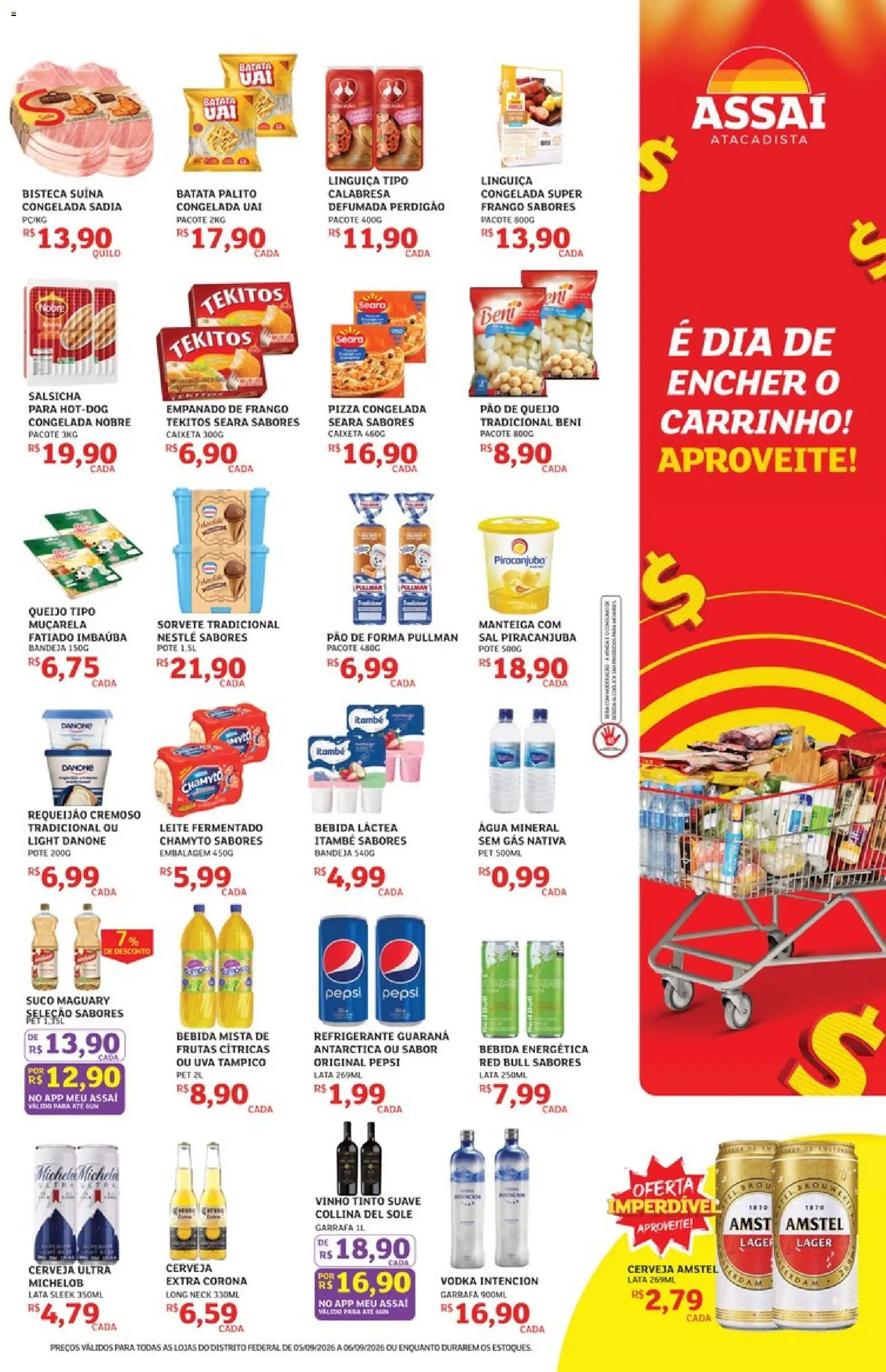 Assaí Atacadista Folheto - válido de 05/09/2026 | Página: 3 | Produtos: Bebida energética, Queijo, Bandeja, Sal