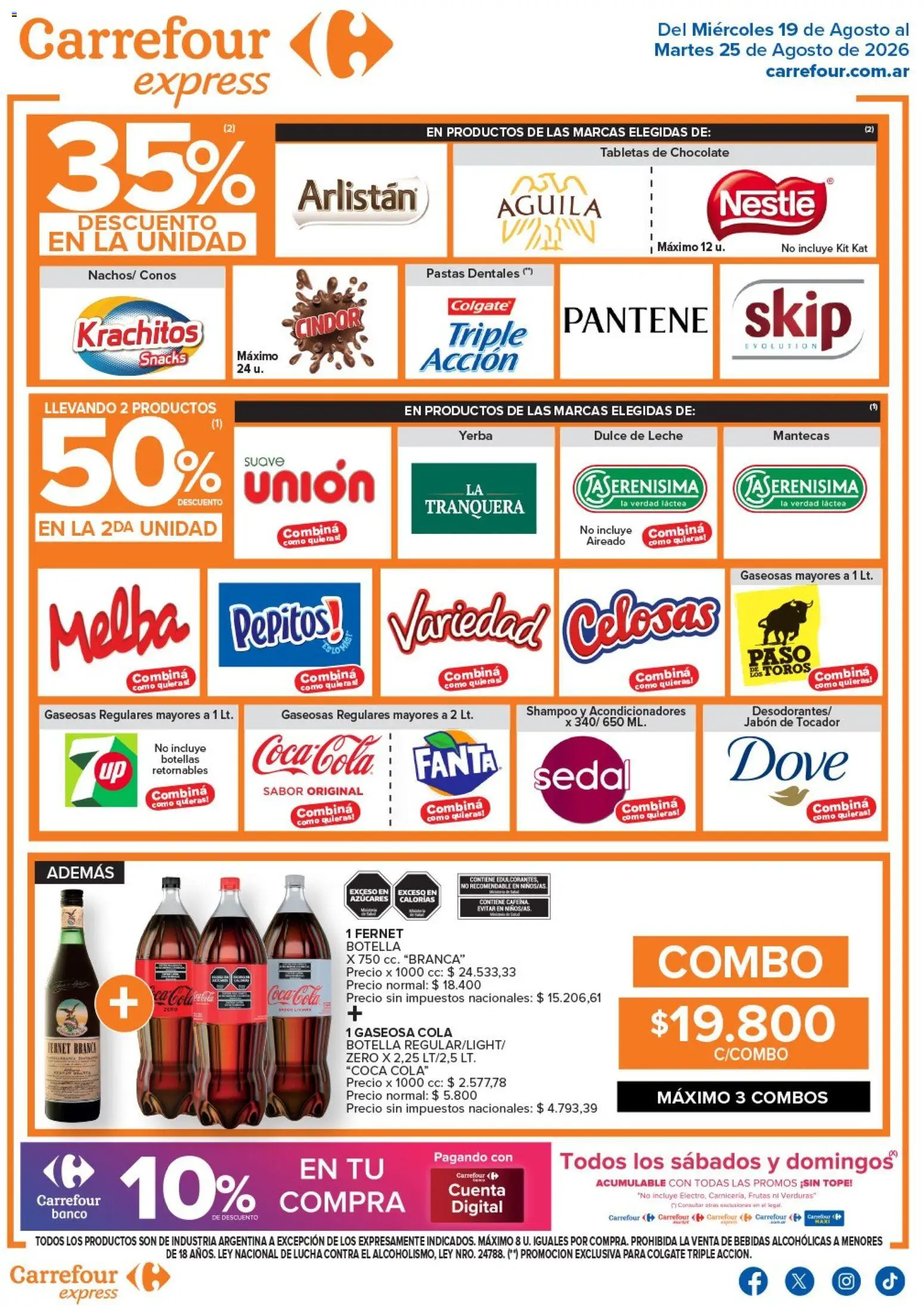 Carrefour - Carrefour Express │ válido desde el 19/08/2026 | Página: 2 | Productos: Fanta, Bebidas, Shampoo, Fernet