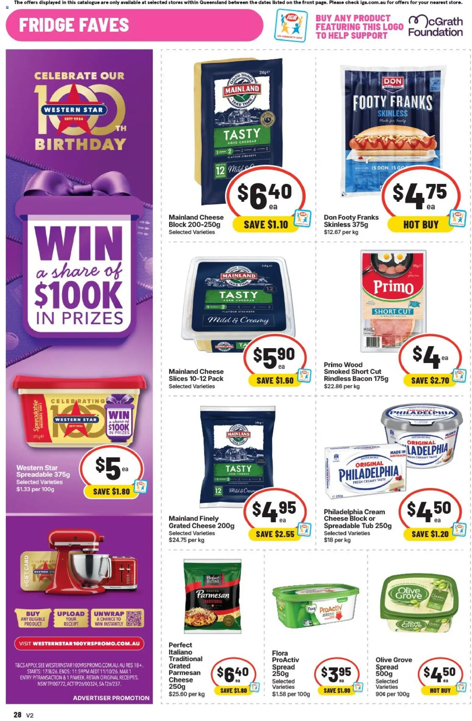 IGA catalogue - valid from 16/09/2026 | Page: 25 | Products: Bacon, Cheese, Wood, Foundation