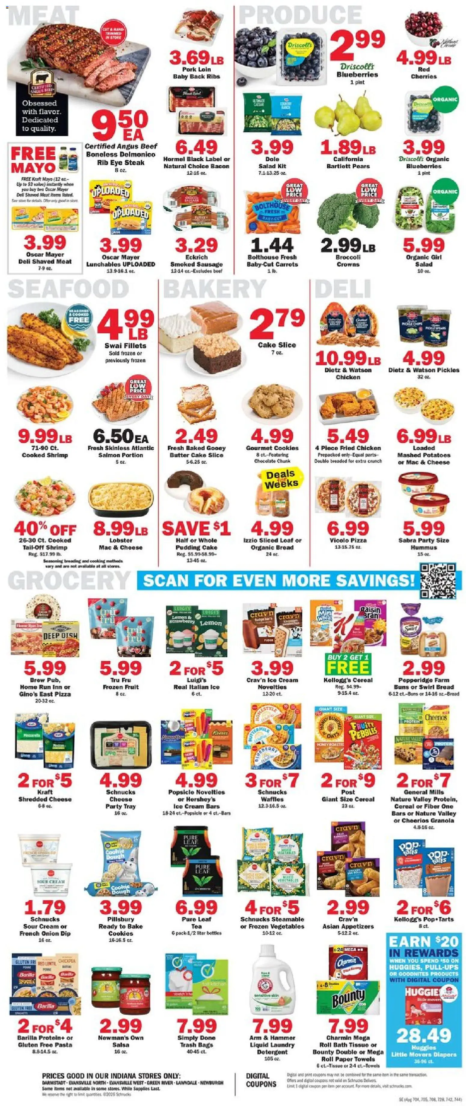Schnucks Weekly Ad - valid from 07/22/2026 | Page: 4 | Products: Crowns, Pizza, Sour cream, Cookies