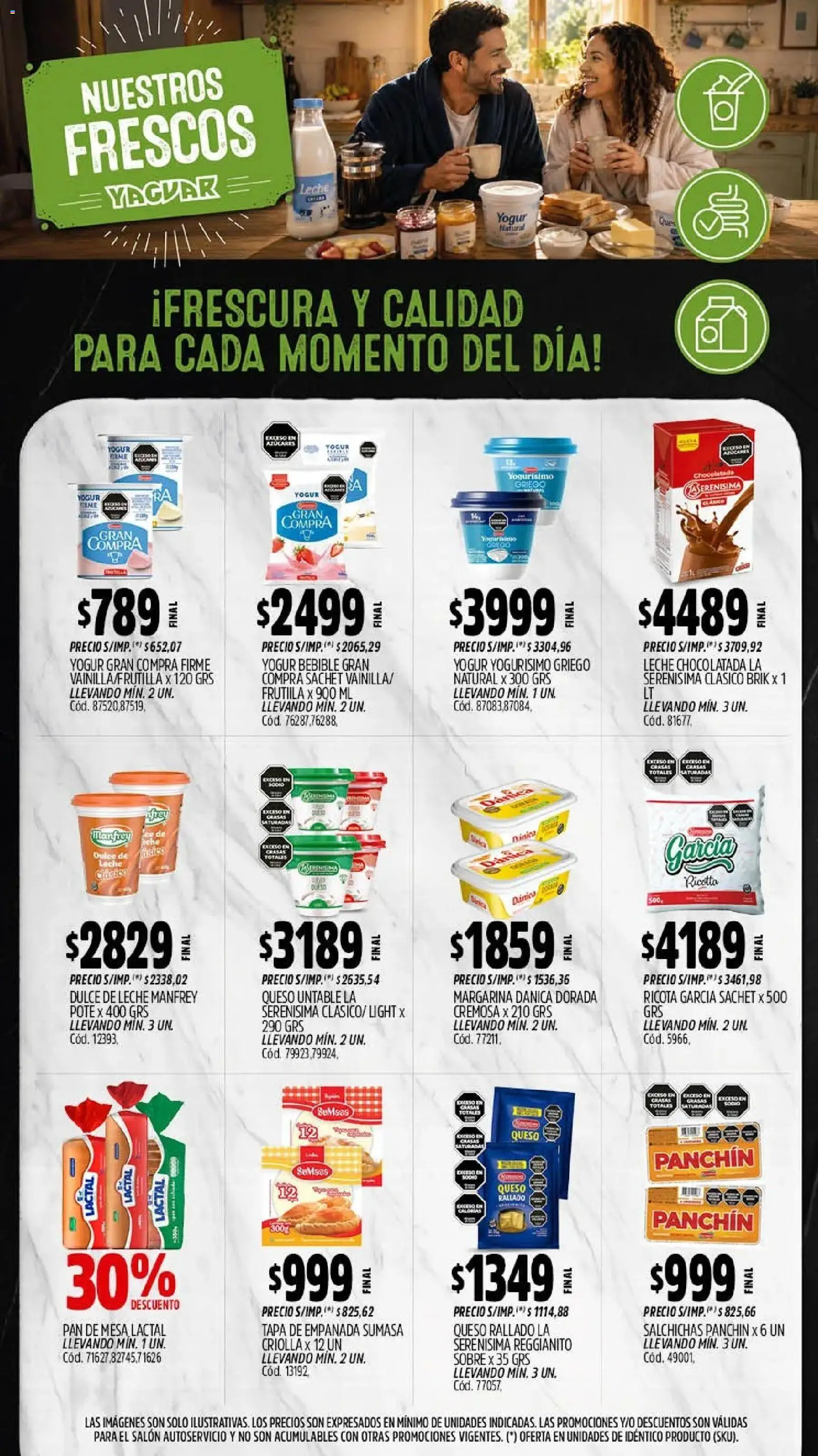 Yaguar - Oferta Semanal Santa Fé │ válido desde el 28/09/2026 | Página: 10 | Productos: Untable, Leche, Yogur, Margarina