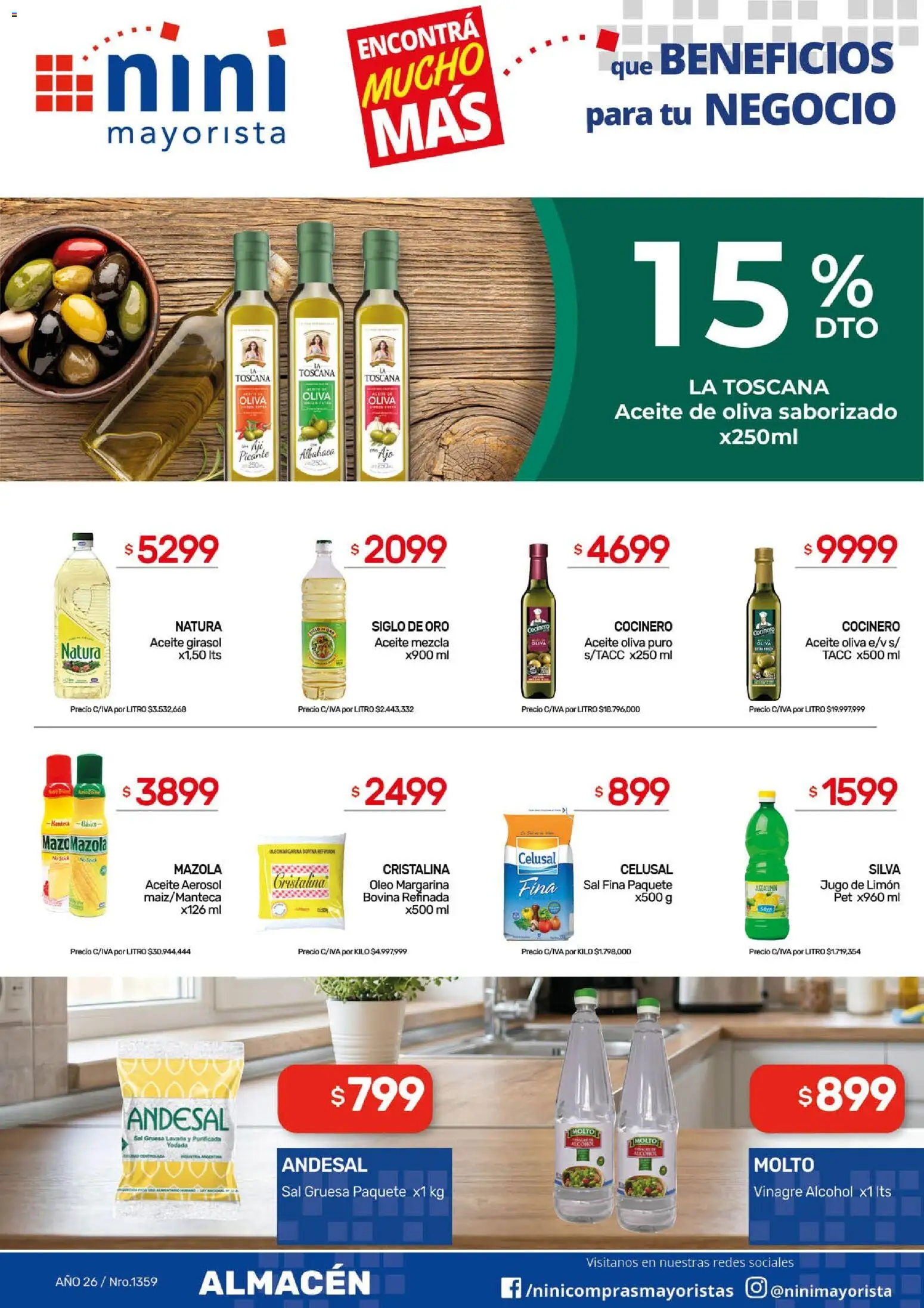 NINI Mayorista ofertas │ válido desde el 11.05.2026 | Página: 22 | Productos: Oliva, Ajo, Limón, Jugo