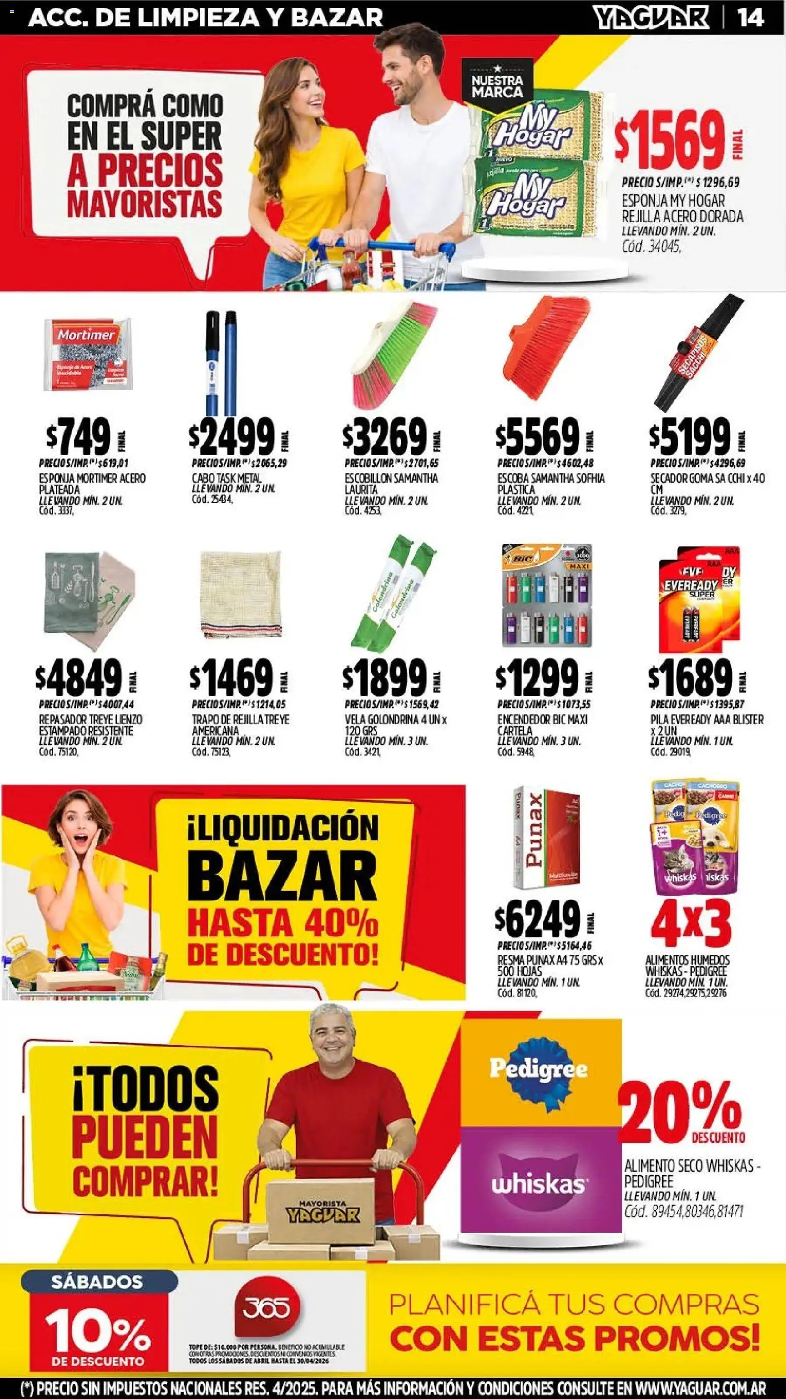 Yaguar - Oferta Semanal Santa Fé │ válido desde el 11.05.2026 | Página: 14 | Productos: Vela, Rejilla, Escobillon, Escoba