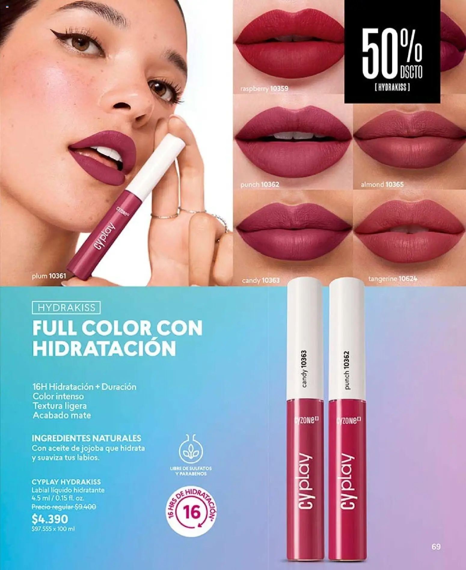 Catálogo CyZone Campaña 12 │ válido desde el 06.07.2026 | Página: 73 | Productos: Mate, Labial, Aceite