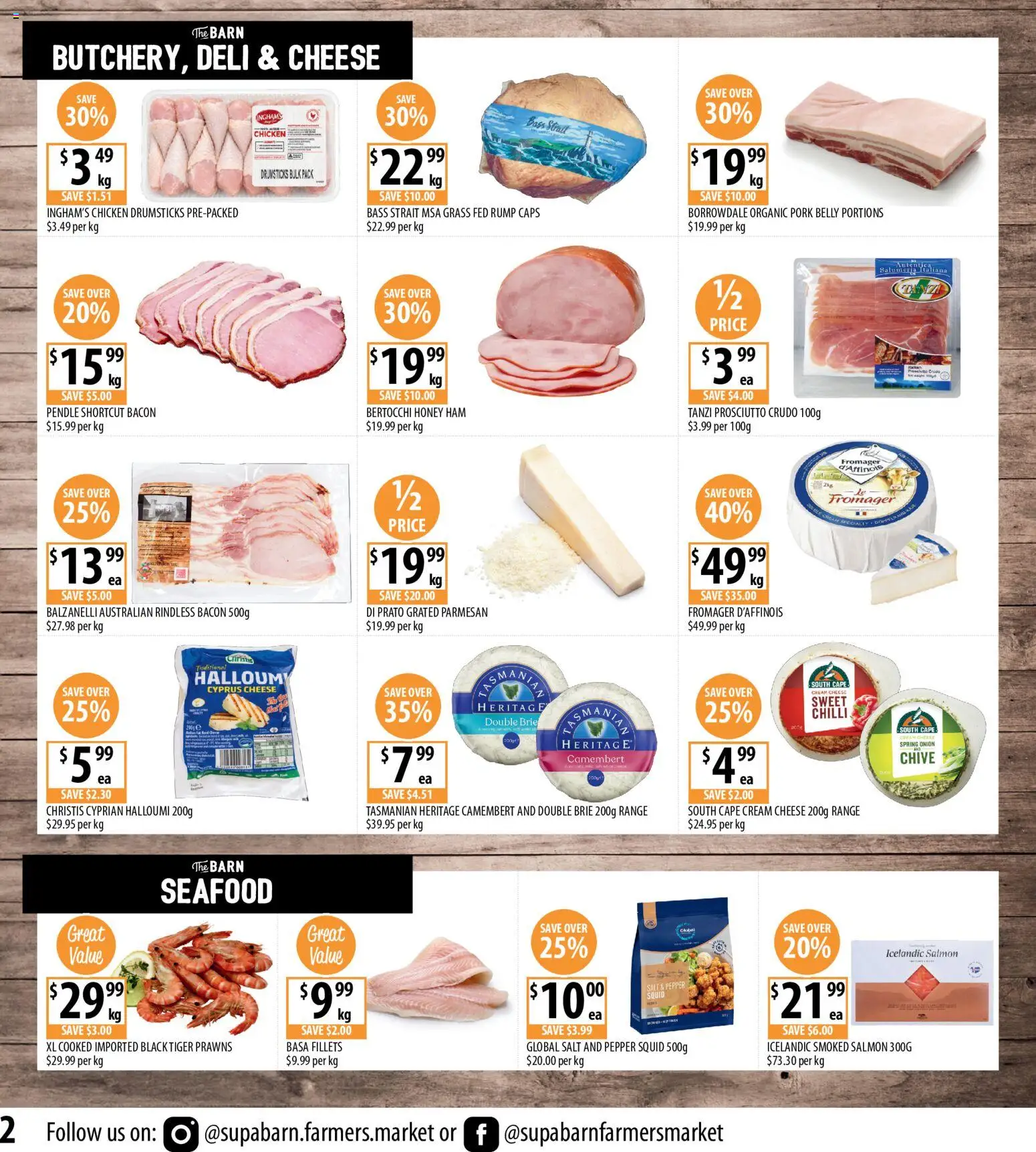 Supabarn catalogue - valid from 22/07/2026 | Page: 2 | Products: Grass, Bacon, Honey, Prawns