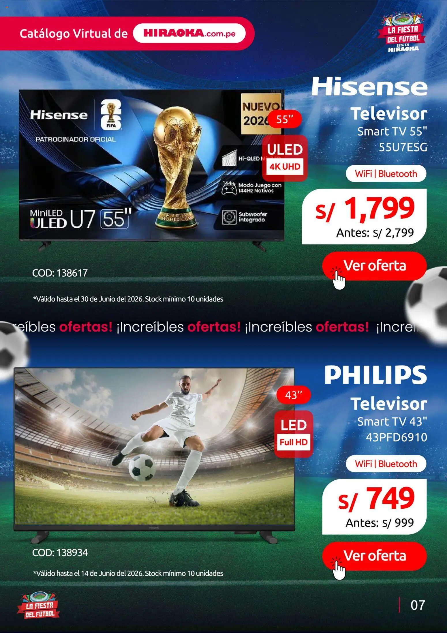 Catálogo Hiraoka válido desde 11.06.2026 | Página: 8 | Productos: Televisor, Juego