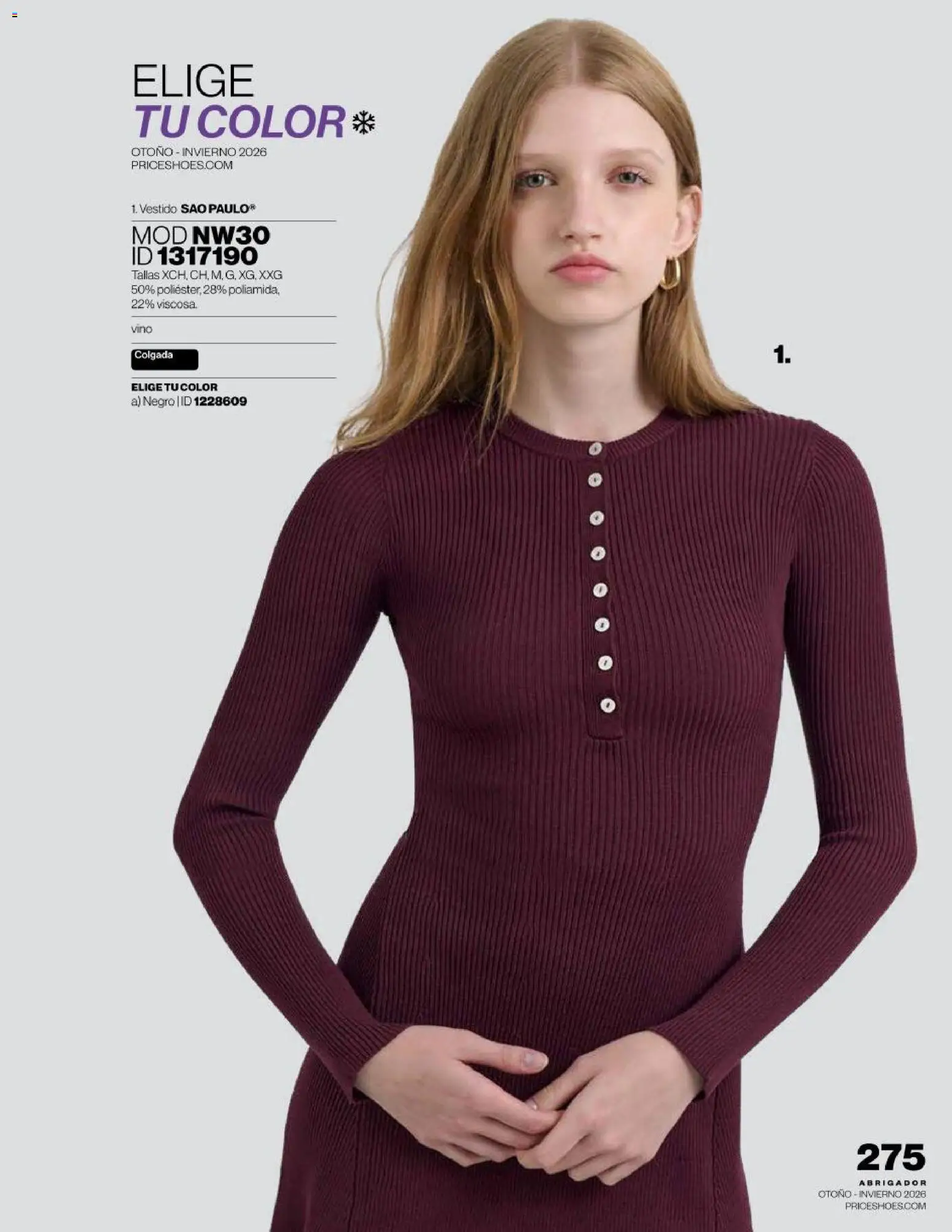 Nuevas ofertas de Price Shoes válidas en toda la República Mexicana desde el 16/09/2026. ¡Encuentra las mejores ofertas en Price Shoes catálogo Abrigador! | Página: 275 | Productos: Vestido, Vino