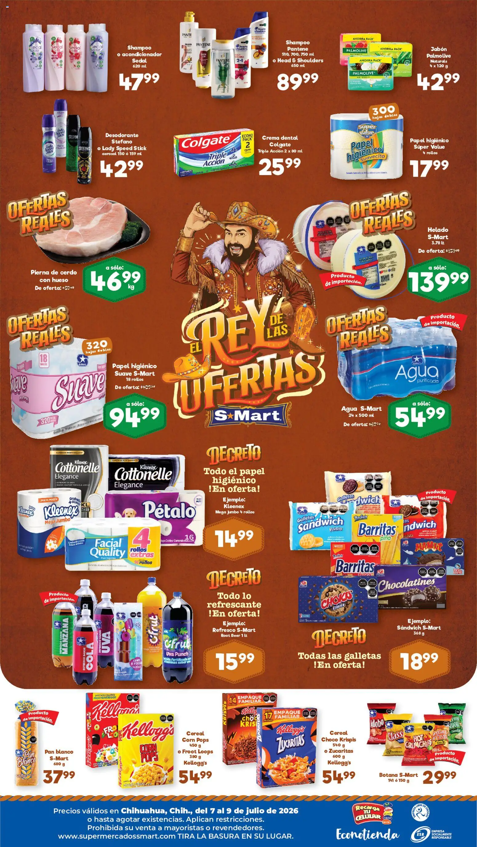 Nuevas ofertas de S-Mart válidas en toda la República Mexicana desde el 07/07/2026. ¡Encuentra las mejores ofertas en S-Mart folleto! | Página: 2 | Productos: Desodorante, Refresco, Vitaminas, Papel higiénico