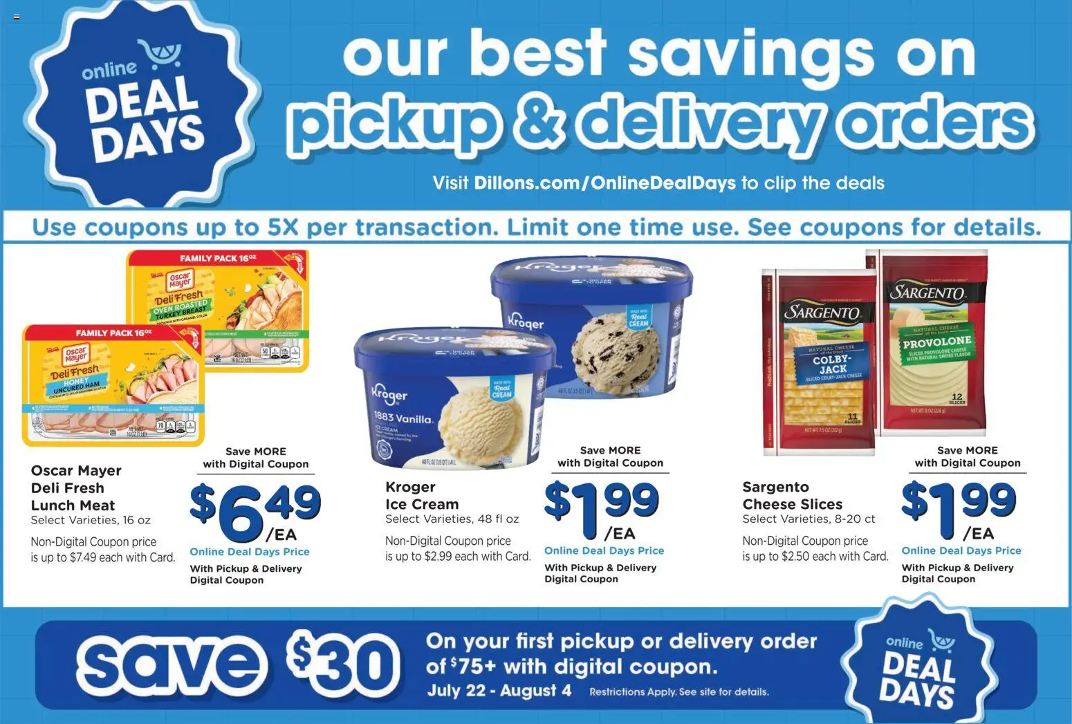 Dillons Weekly Ad - valid from 07/29/2026 | Page: 7 | Products: Clip, Ham, Ice cream, Oven