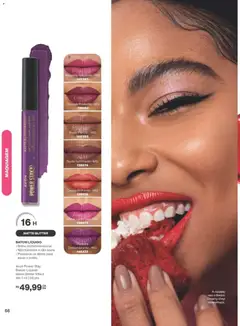 Avon folheto - Campanha 11 - Pré-Visualização do folheto da loja Avon, válido de 29/06/2026 | Página: 56 | Produtos: Cereja, Maquiagem, Batom