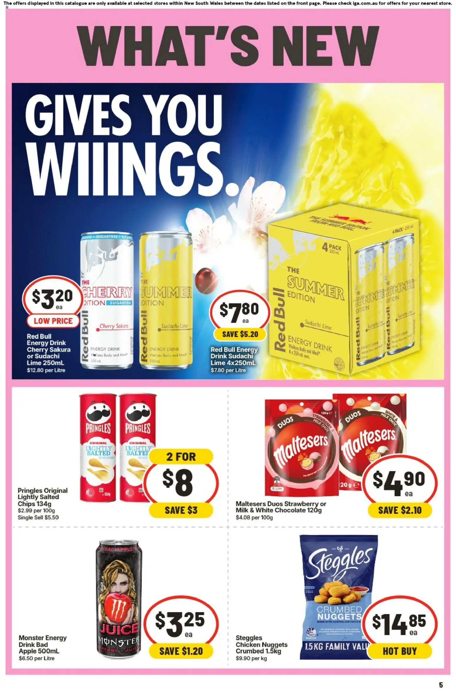 IGA catalogue - valid from 25/08/2026 | Page: 6 | Products: Milk, Energy drink, Chocolate, White chocolate
