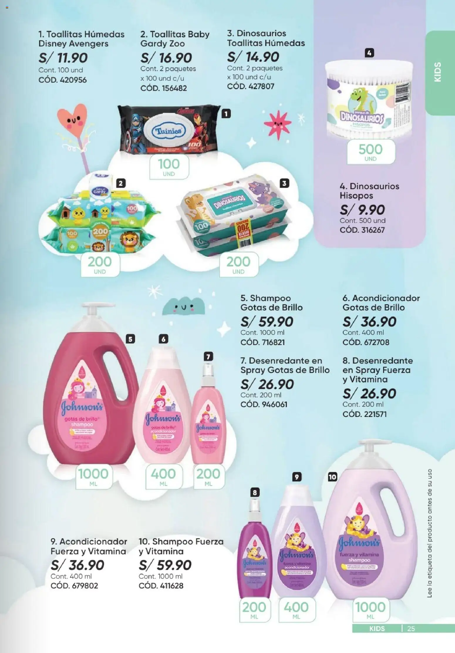 Catálogo Azzorti válido desde 20/09/2026 | Página: 25 | Productos: Shampoo, Acondicionador, Toallitas húmedas