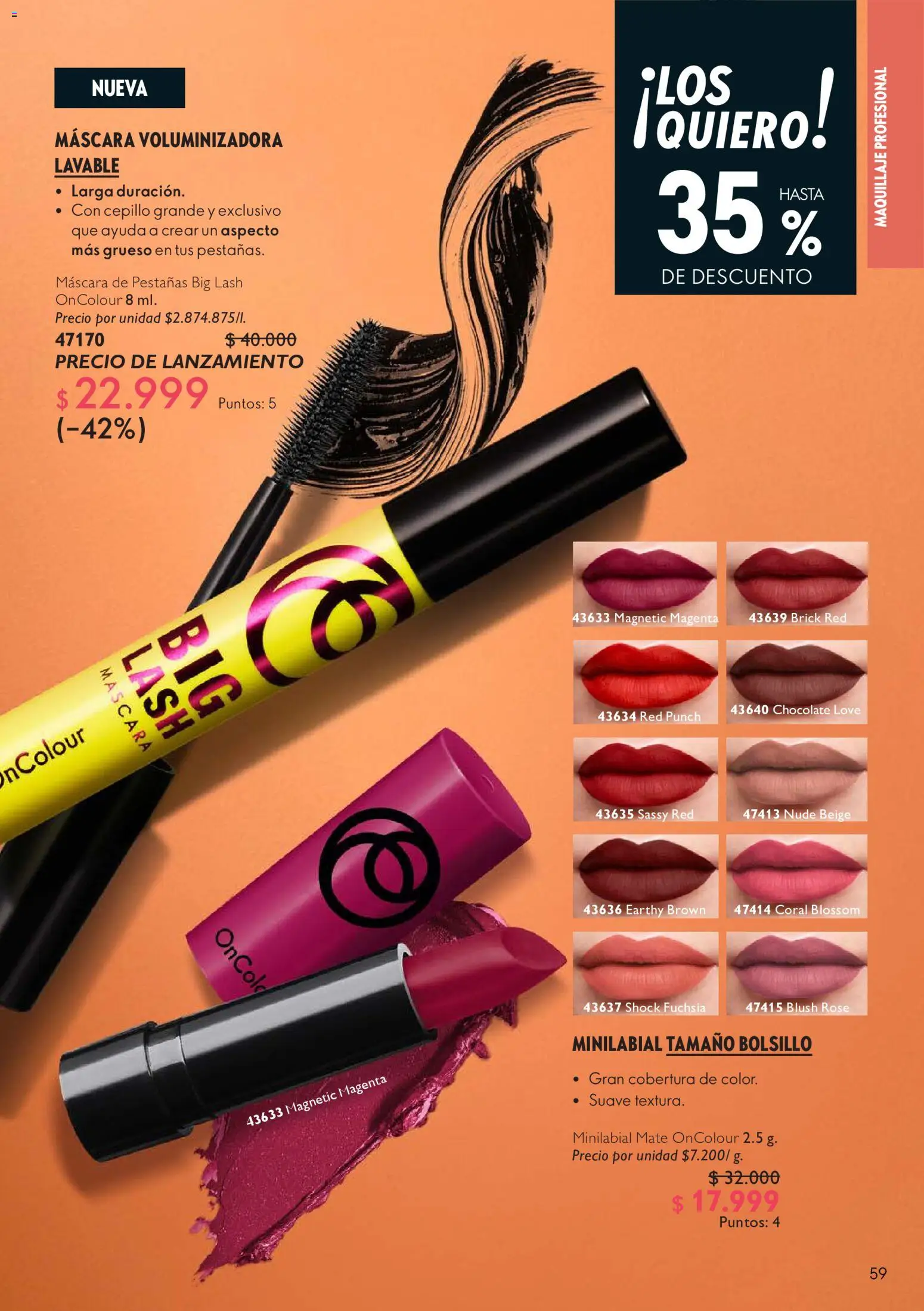 Oriflame revista - valida desde el 01/08/2026 | Página: 59 | Productos: Maquillaje, Cepillo, Máscara, Chocolate