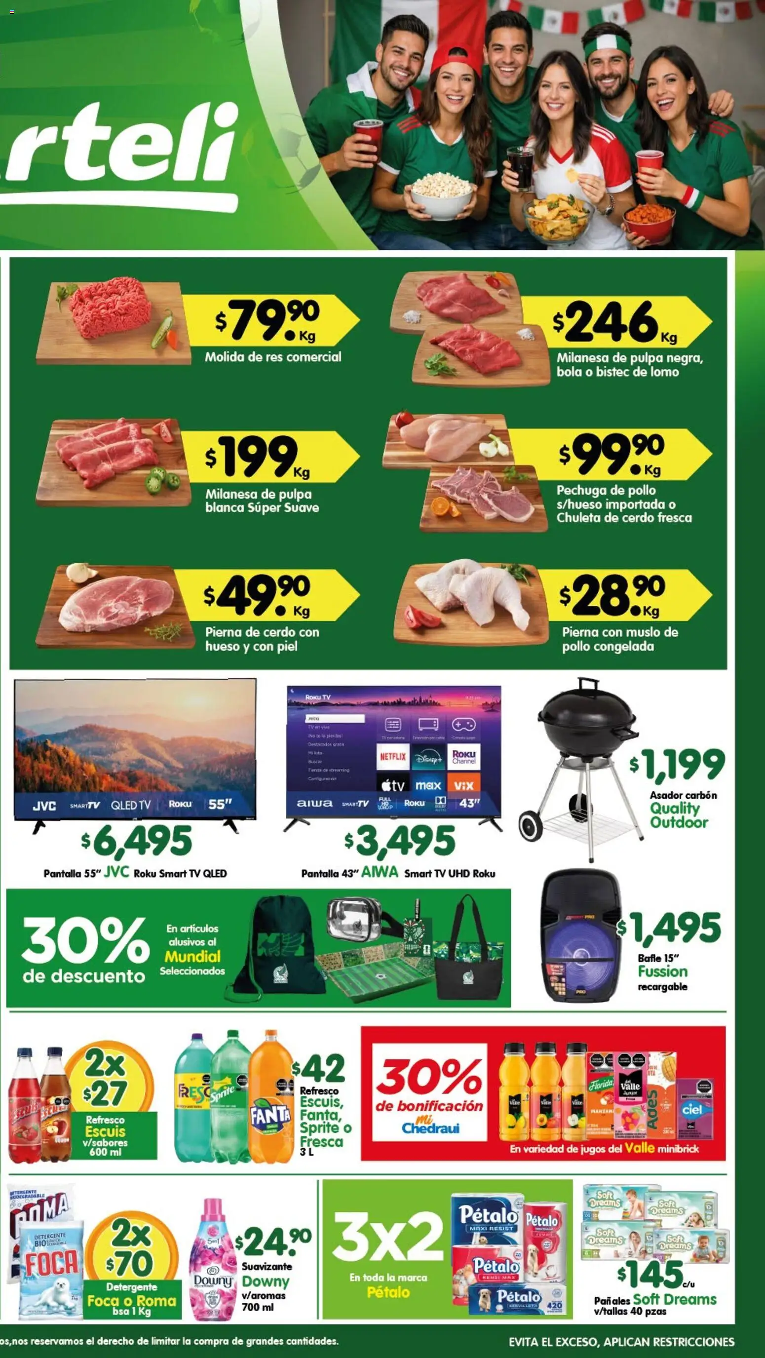 Nuevas ofertas de Arteli válidas en toda la República Mexicana desde el 12.06.2026. ¡Encuentra las mejores ofertas en Arteli folleto Valles! | Página: 2 | Productos: Detergente, Milanesa, Res, Suavizante