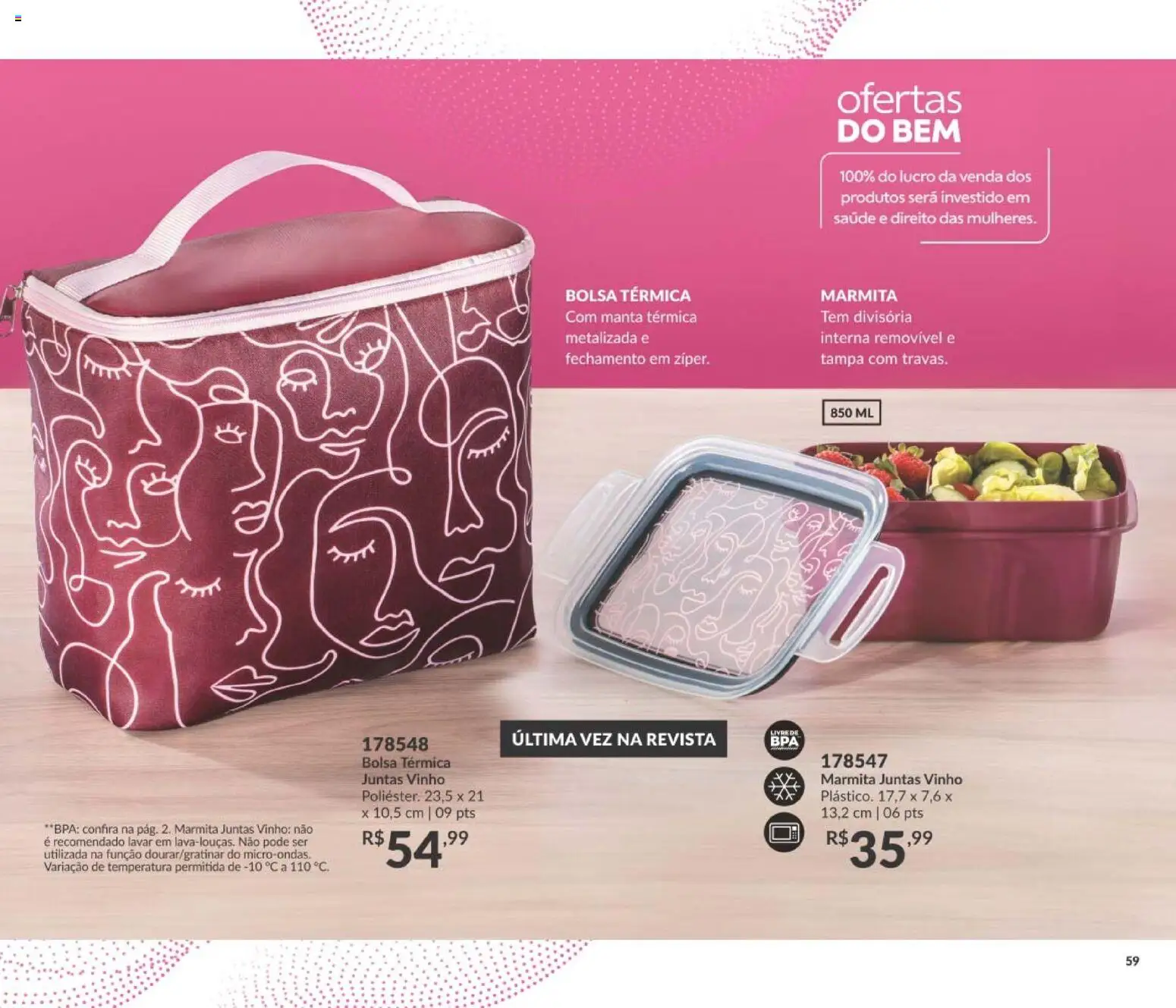 Avon Folheto - válido de 10/08/2026 | Página: 59 | Produtos: Revista, Vinho, Bolsa