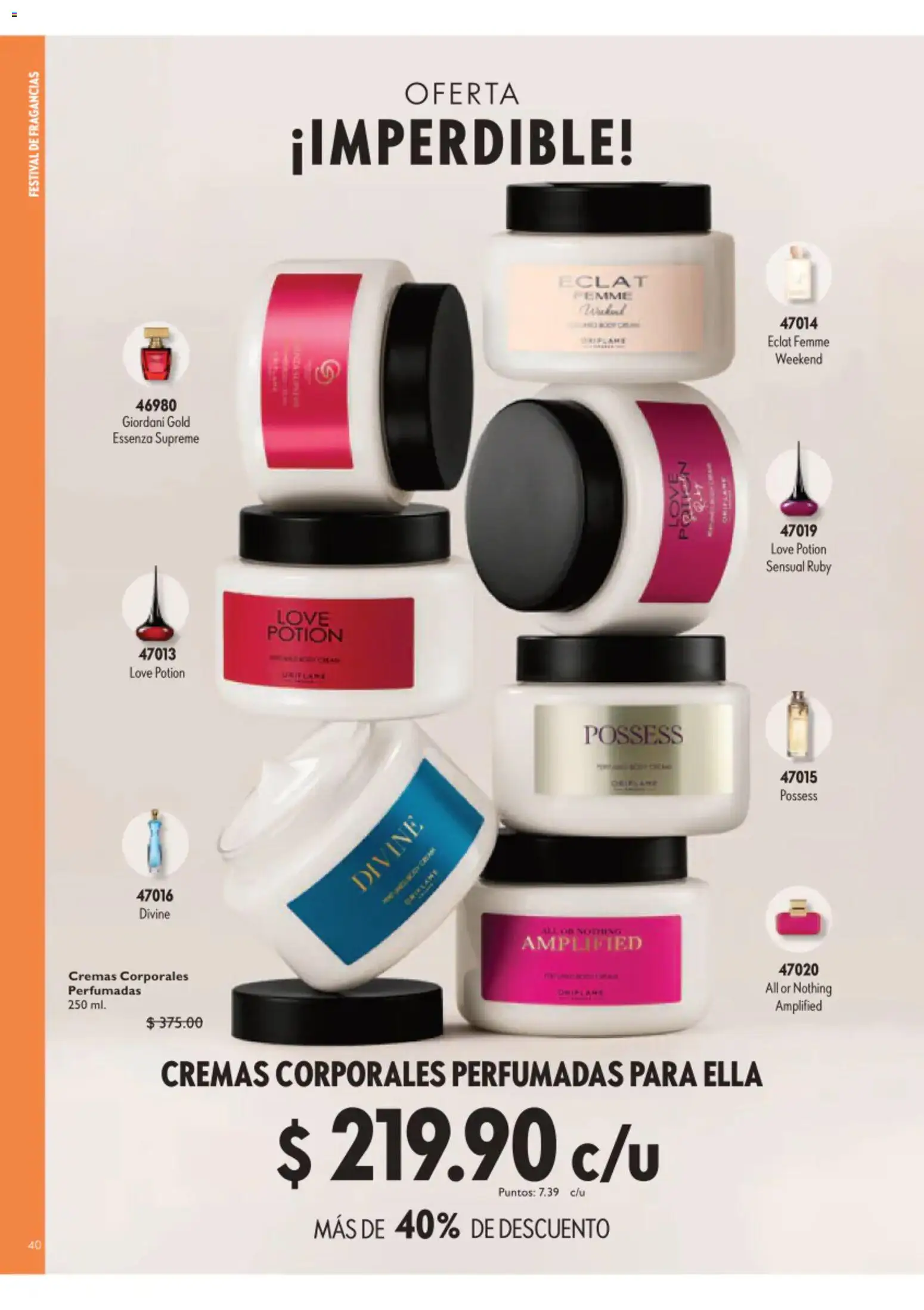 Nuevas ofertas de Oriflame válidas en toda la República Mexicana desde el 22/08/2026. ¡Encuentra las mejores ofertas en Oriflame campaña 12 2026! | Página: 40