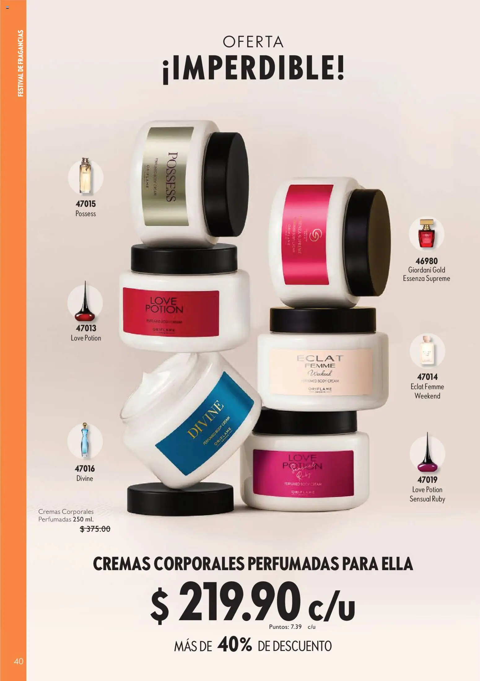 Nuevas ofertas de Oriflame válidas en toda la República Mexicana desde el 22/08/2026. ¡Encuentra las mejores ofertas en Oriflame campaña 12 2026! | Página: 40