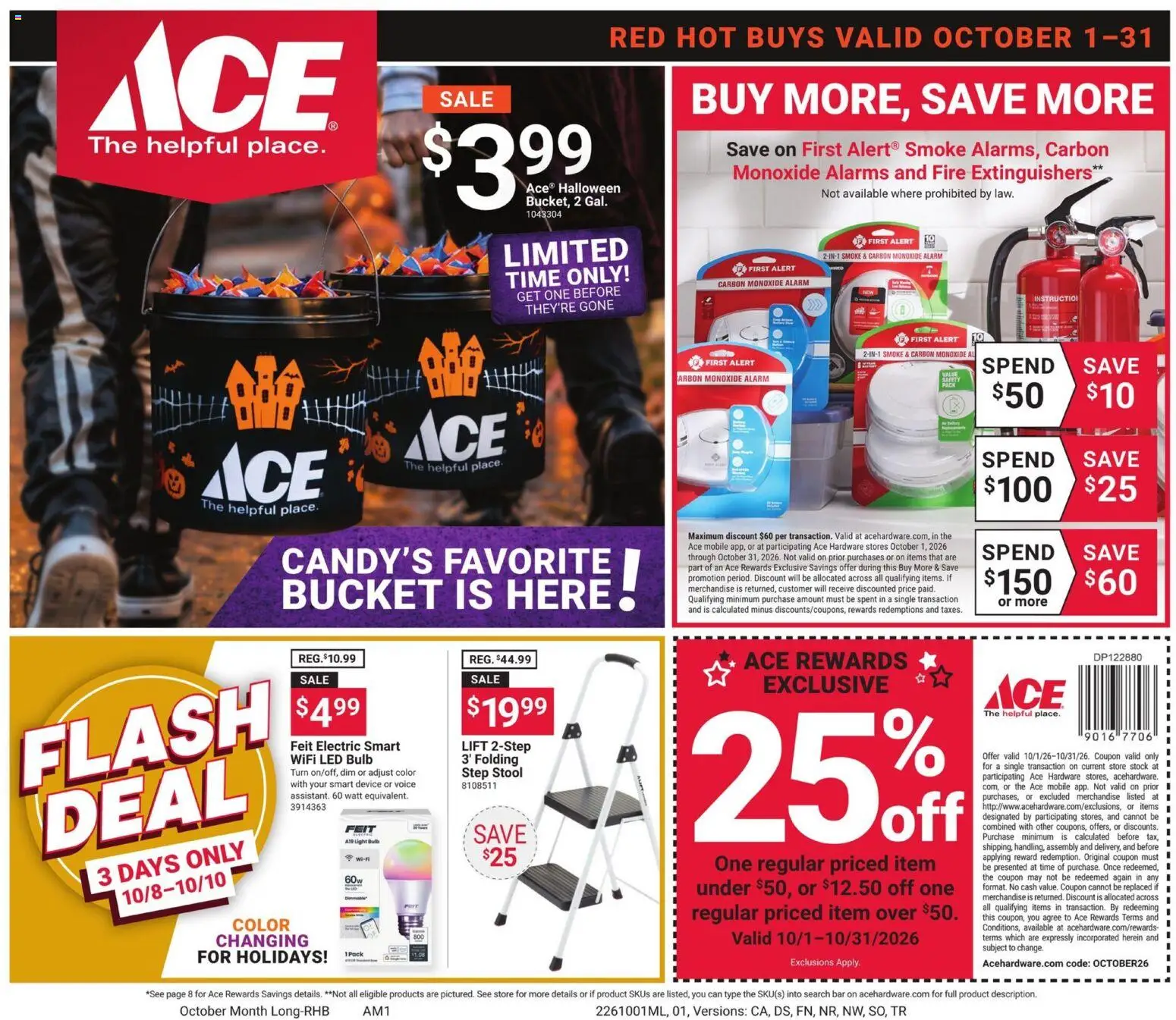Giant Eagle Ace Ad - valid from 10/01/2026 | Page: 1 | Products: Light bulbs, Alarm