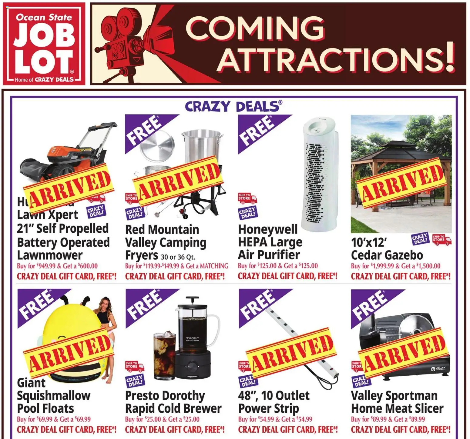 Ocean State Job Lot Ad - valid from 28.05.2026 | Page: 1 | Products: Battery, Air purifier, Slicer